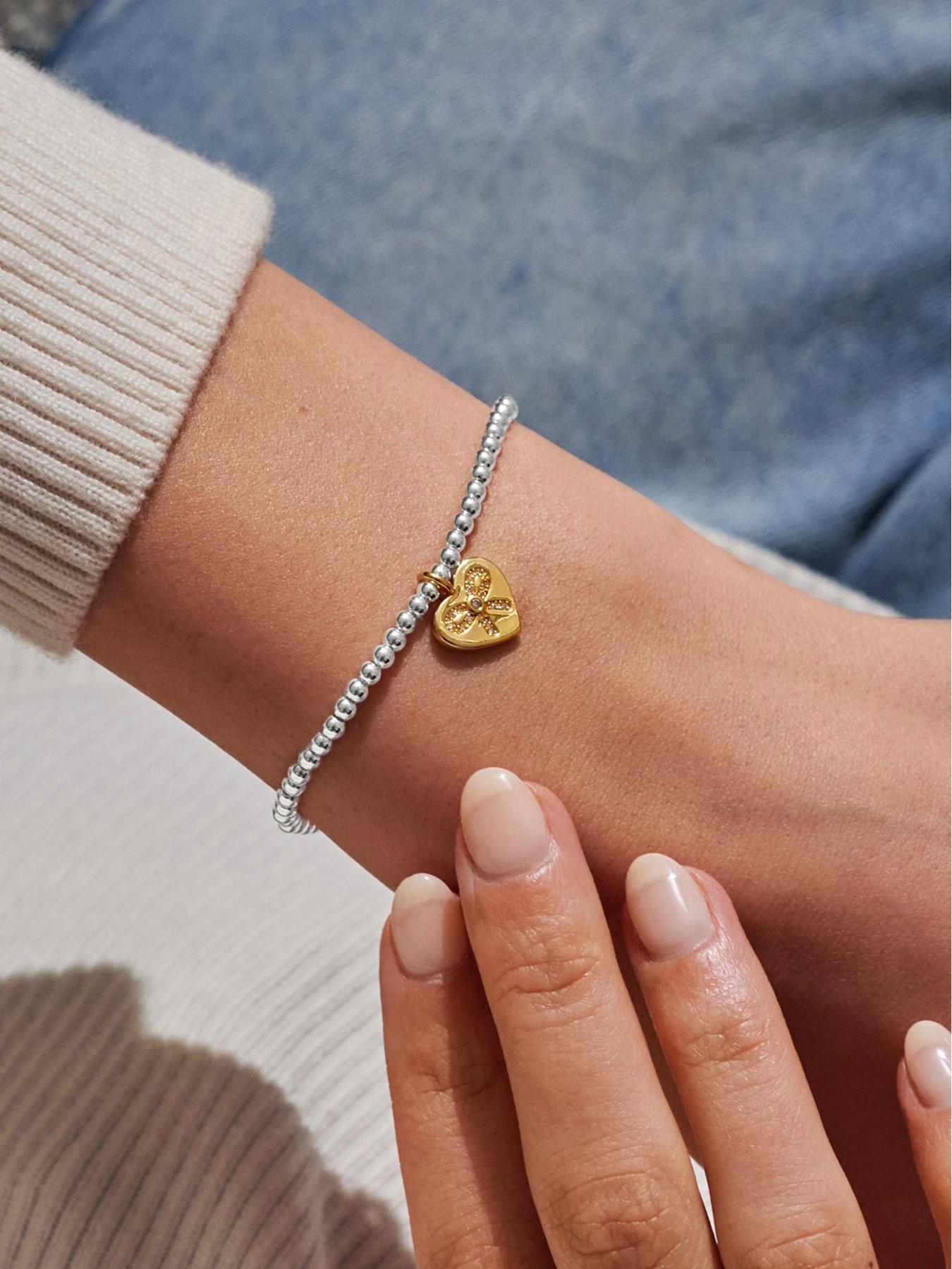 Image 2 of 5 of Joma Jewellery A LITTLE , TO MY BESTIE ON YOUR BIRTHDAY , Silver &amp; Gold Plated , Bracelet , 17.5cm stretch