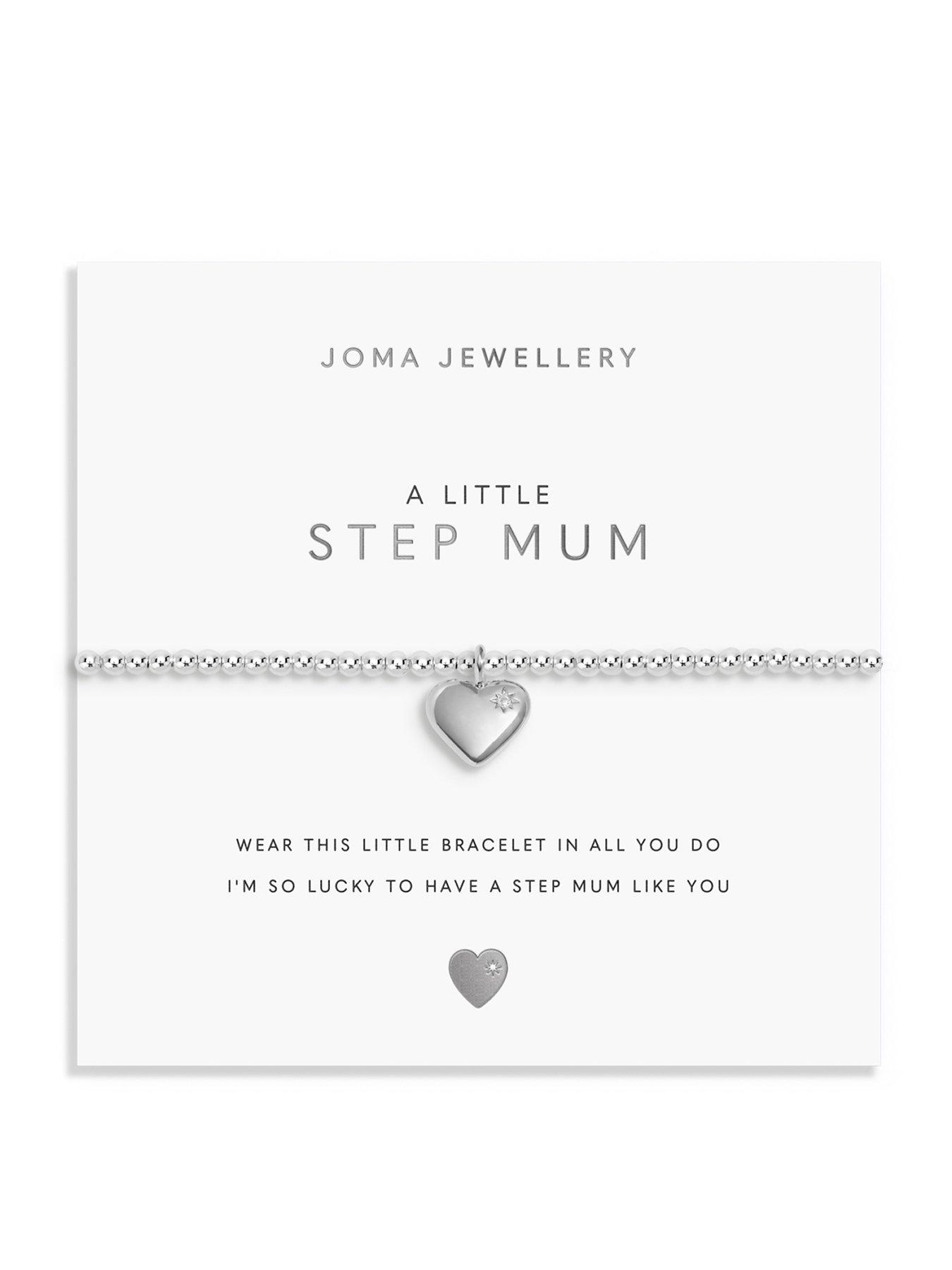 Joma Jewellery A LITTLE , STEP MUM , Silver Plated , Bracelet , 17.5cm stretch