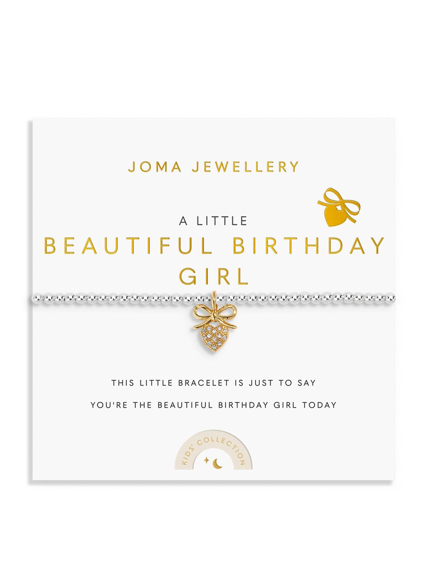 Image 1 of 6 of Joma Jewellery Kids A Little Beautiful Birthday Girl Bracelet - Silver & Gold Plated