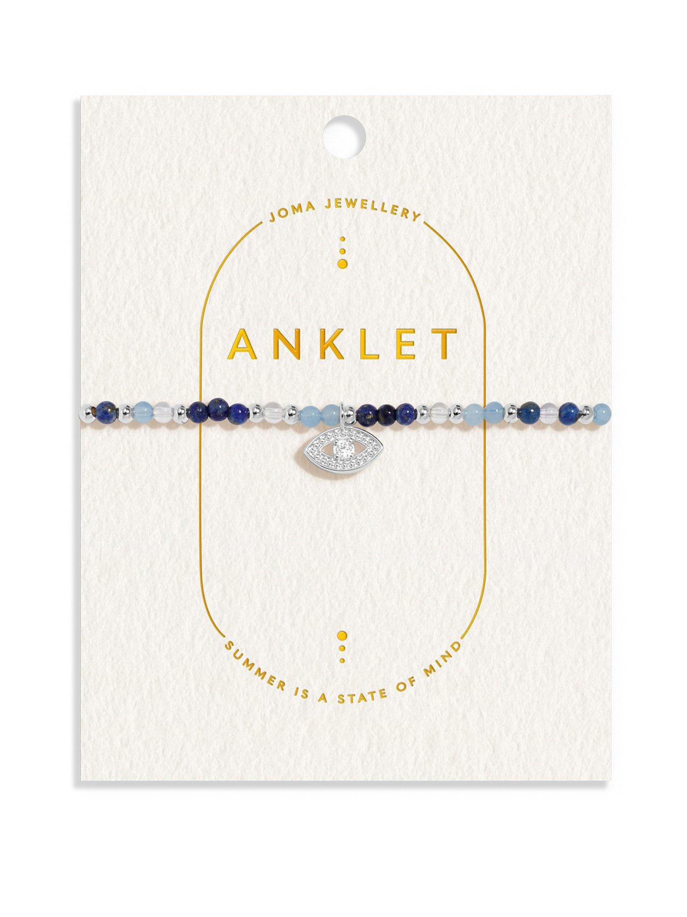 Image 1 of 5 of Joma Jewellery ANKLET , EYE , Silver Plated , Anklet , 23cm stretch