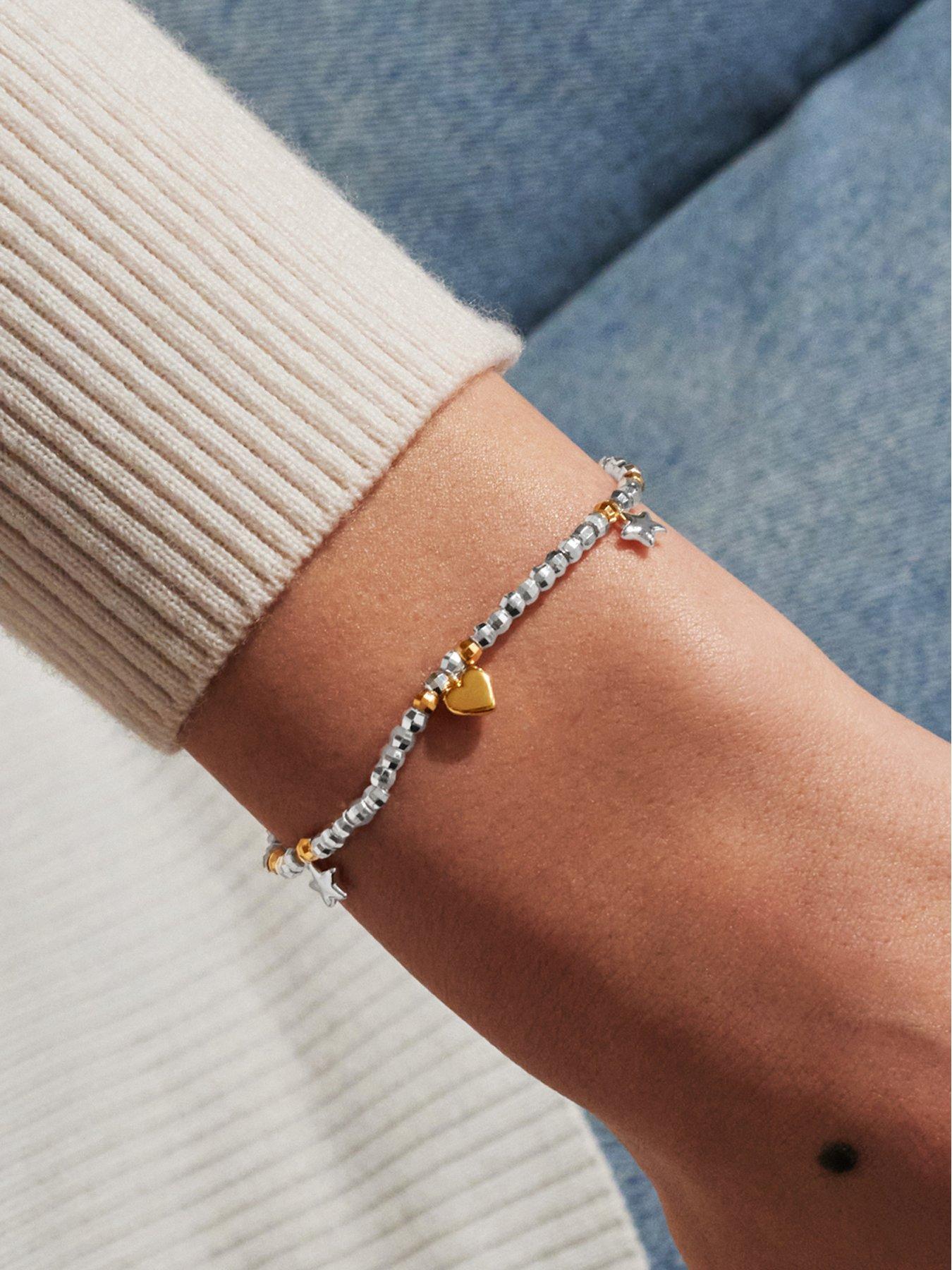Image 2 of 5 of Joma Jewellery SPARKLE CONFETTI A LITTLE , HAPPY BIRTHDAY , Silver & Gold Plated , Bracelet , 17.5cm stretch
