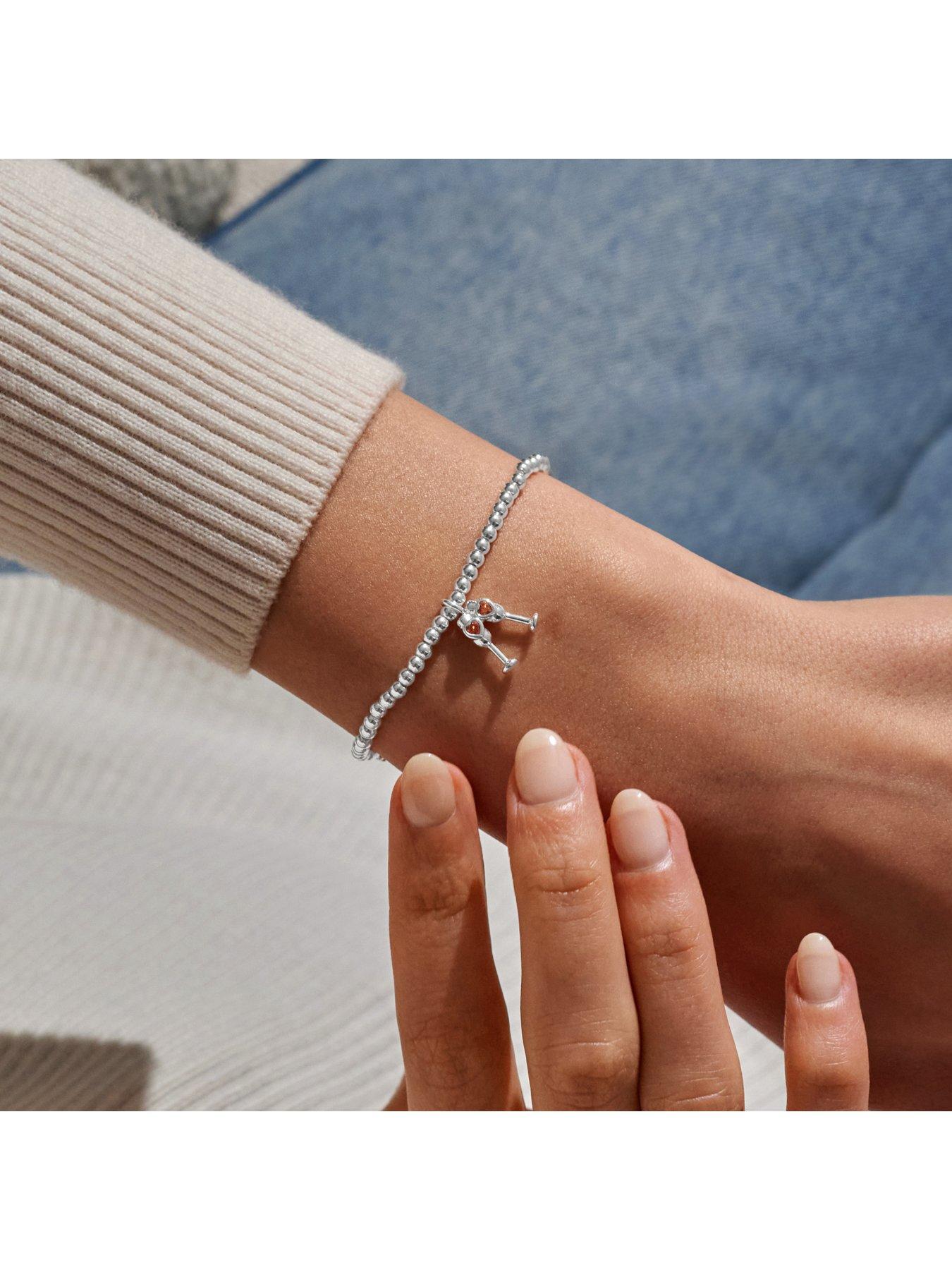 Image 2 of 5 of Joma Jewellery A LITTLE , SIP SIP HOORAY IT'S YOUR BIRTHDAY! , Silver Plated , Bracelet , 17.5cm stretch
