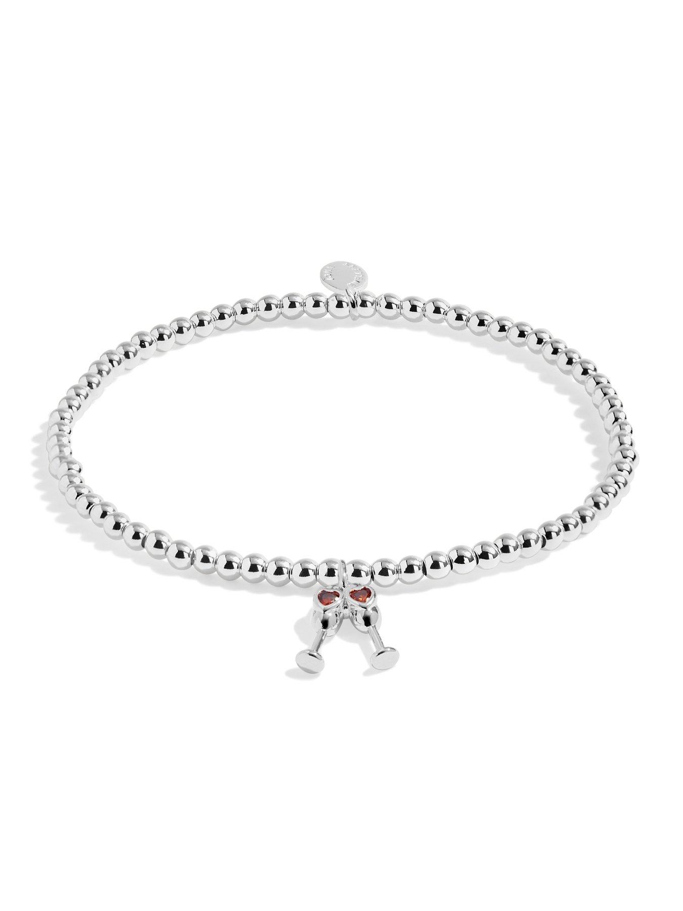 Image 3 of 5 of Joma Jewellery A LITTLE , SIP SIP HOORAY IT'S YOUR BIRTHDAY! , Silver Plated , Bracelet , 17.5cm stretch