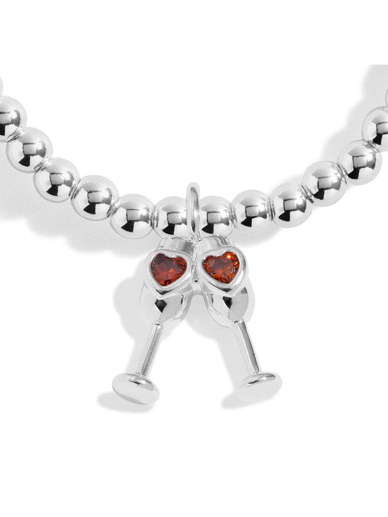Image 4 of 5 of Joma Jewellery A LITTLE , SIP SIP HOORAY IT'S YOUR BIRTHDAY! , Silver Plated , Bracelet , 17.5cm stretch