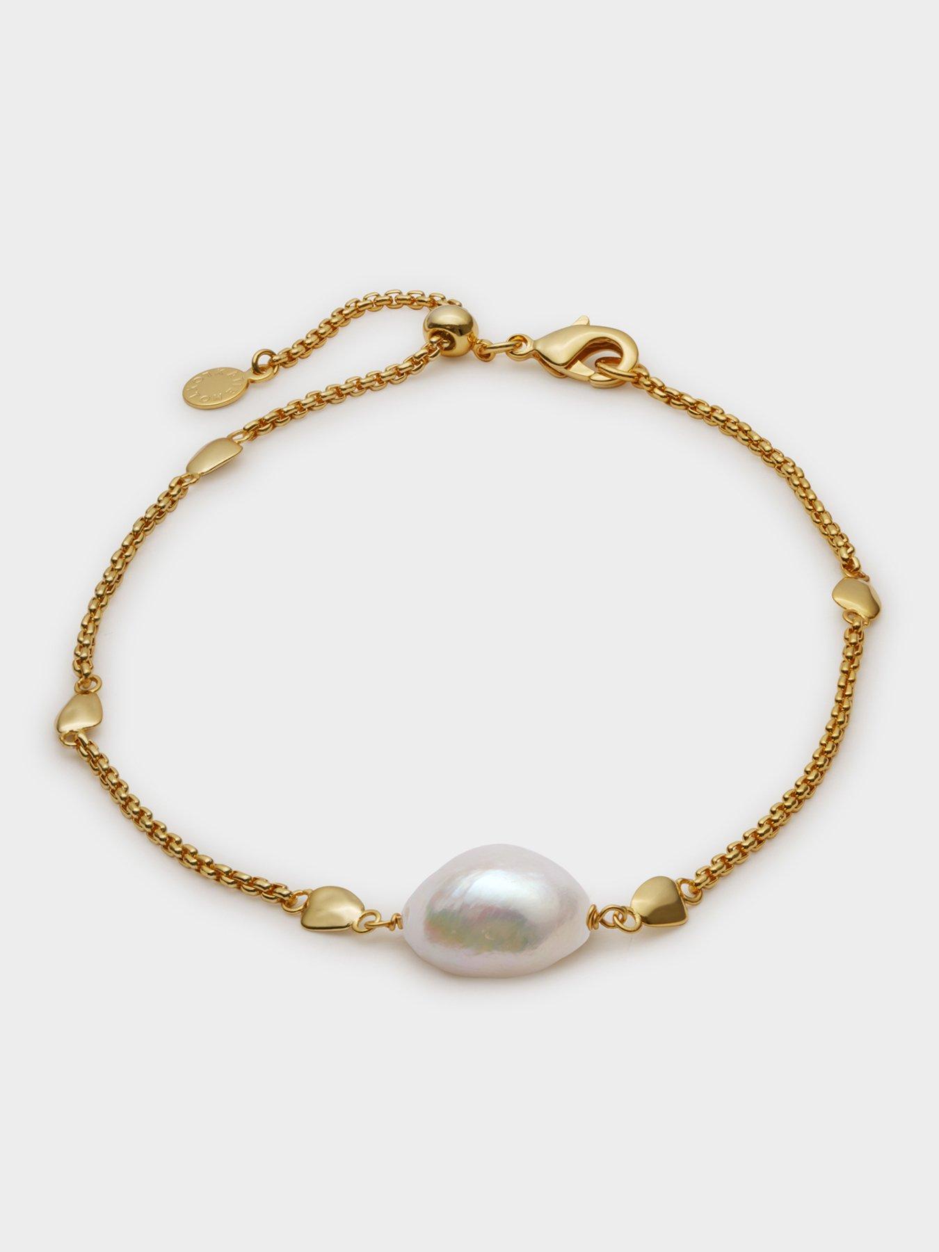 katie-loxton-sol-pearl-anklet-gold-coated-23cm-3cm-extenderstillFront