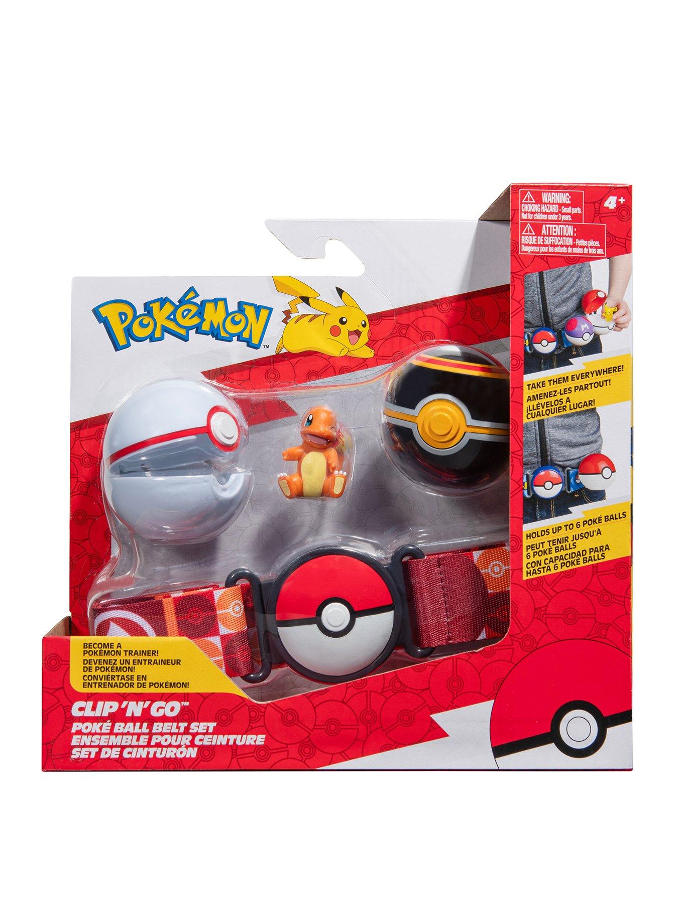 Pokemon Pokemon Charmander Clip ‘N' Go Belt Set - 2-Inch Charmander Battle Figure with Clip ‘N' Go Belt plus Premier and Luxury Ball Accessories