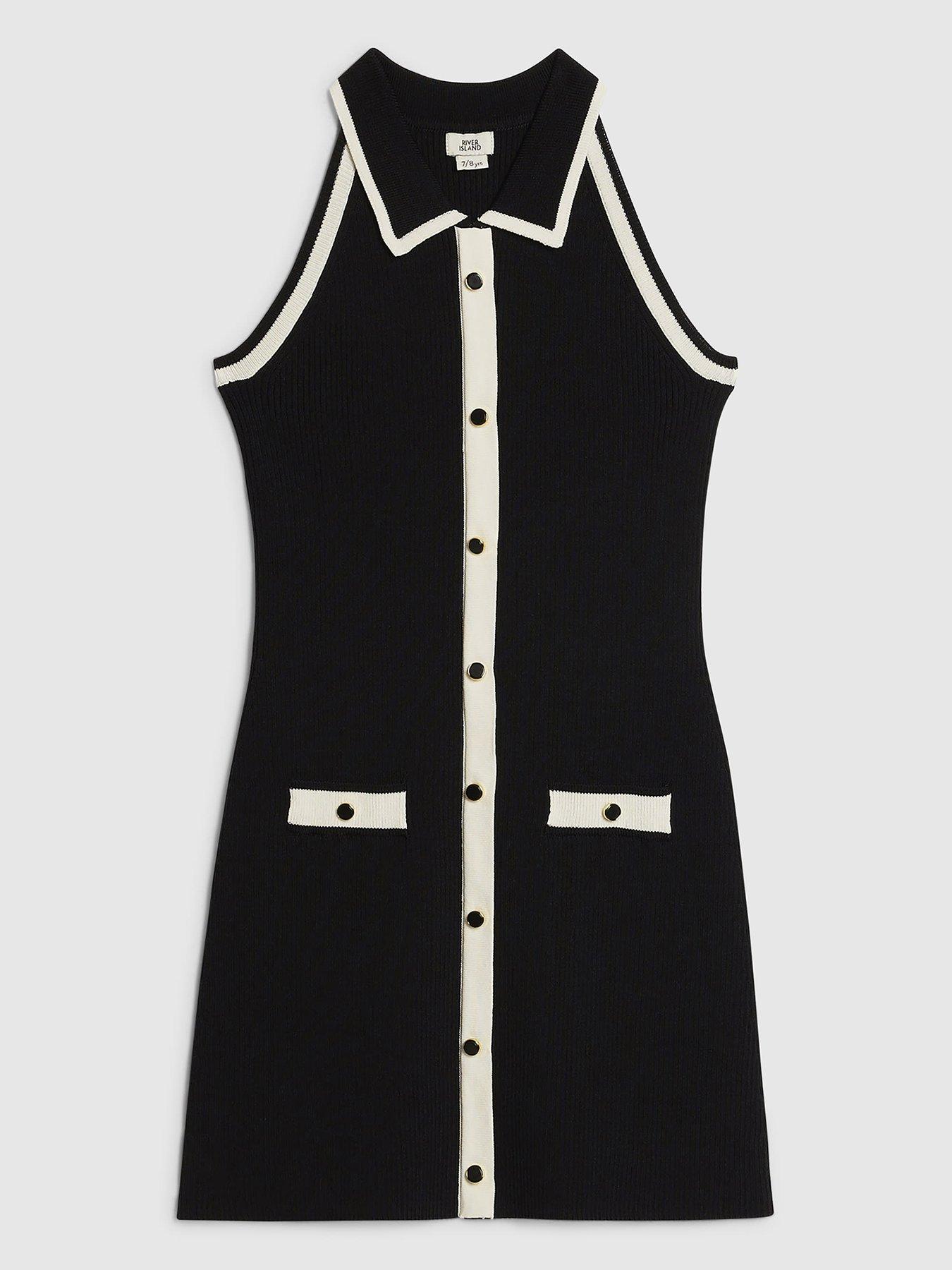 River Island Girls Older Polo Mini Dress - Black