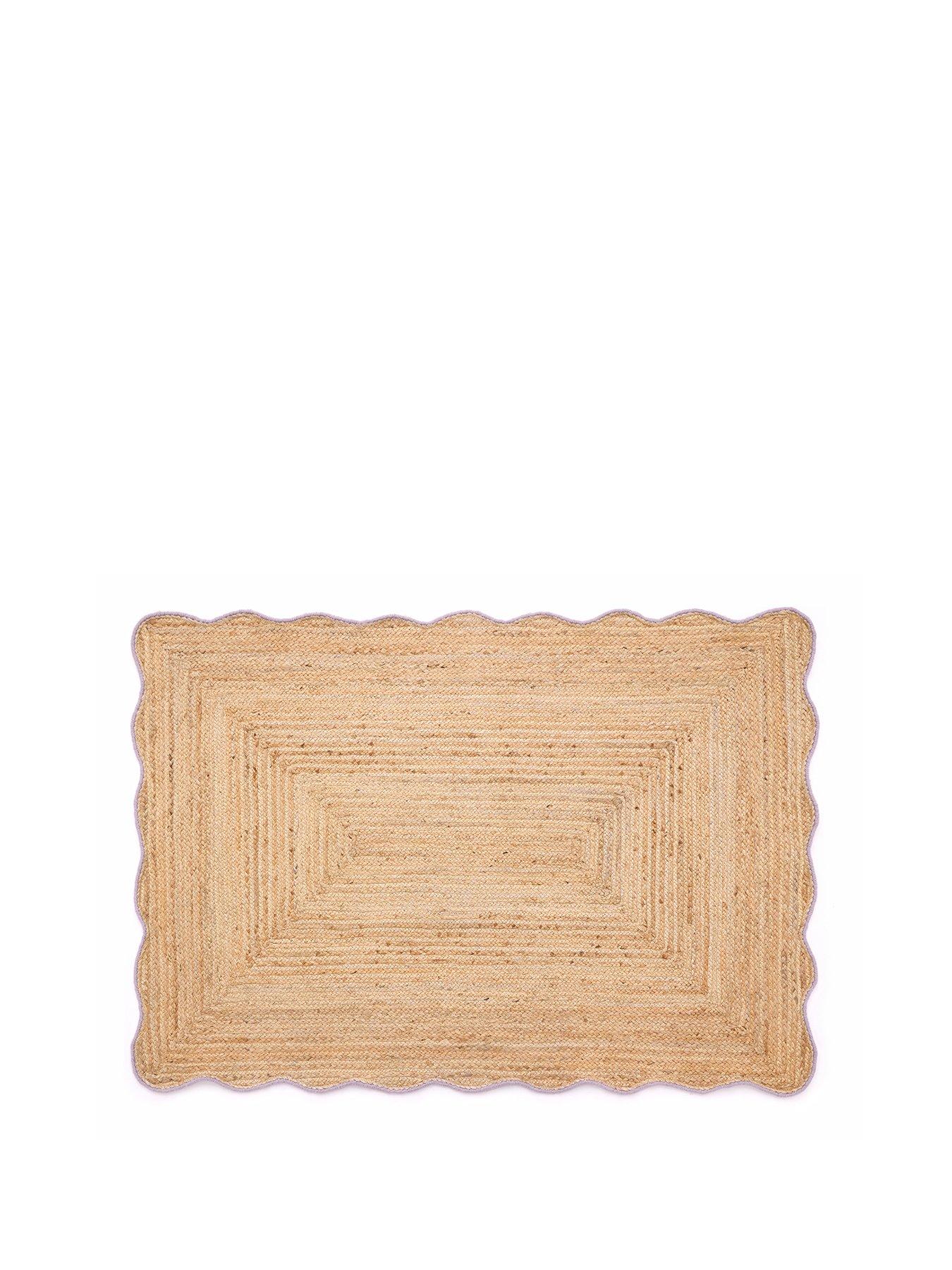Image 2 of 4 of Very Home Jute Scalloped Edge Rug 120x170cm