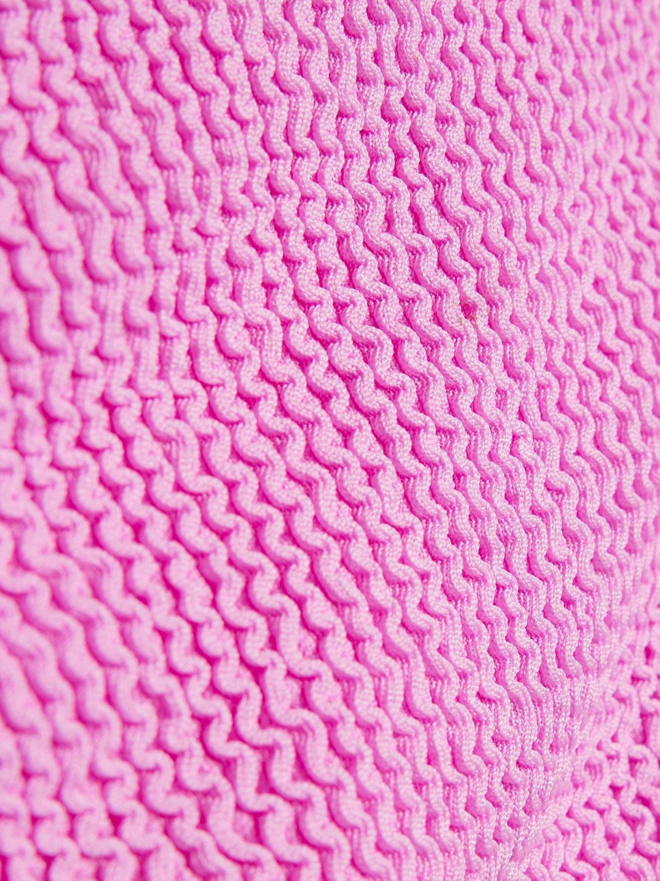 Image 5 of 5 of River Island Older Girls Textured Jacket And Bikini Set - Pink