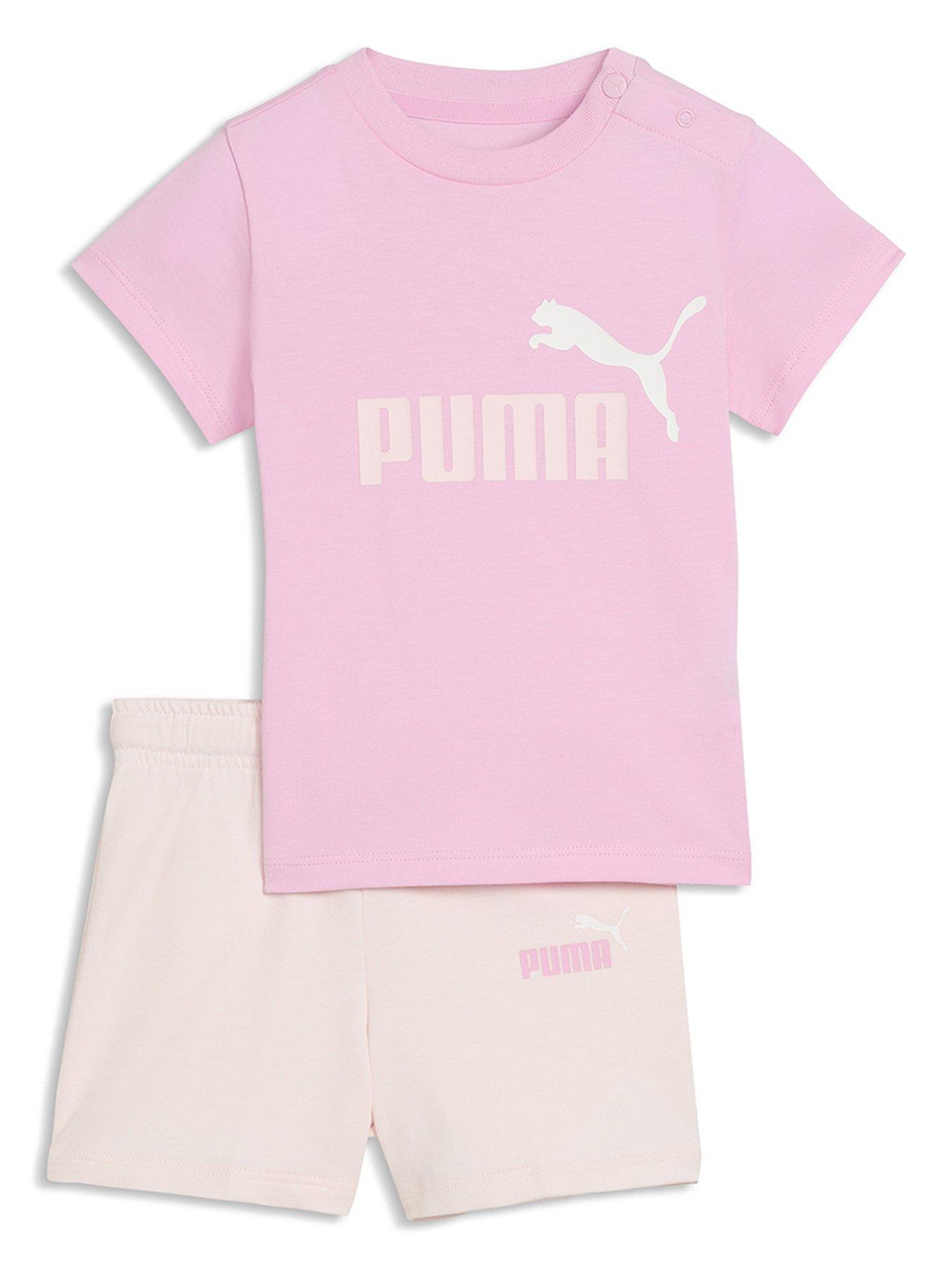 Puma Girls Infant Minicats T-Shirt And Shorts Set - Pink