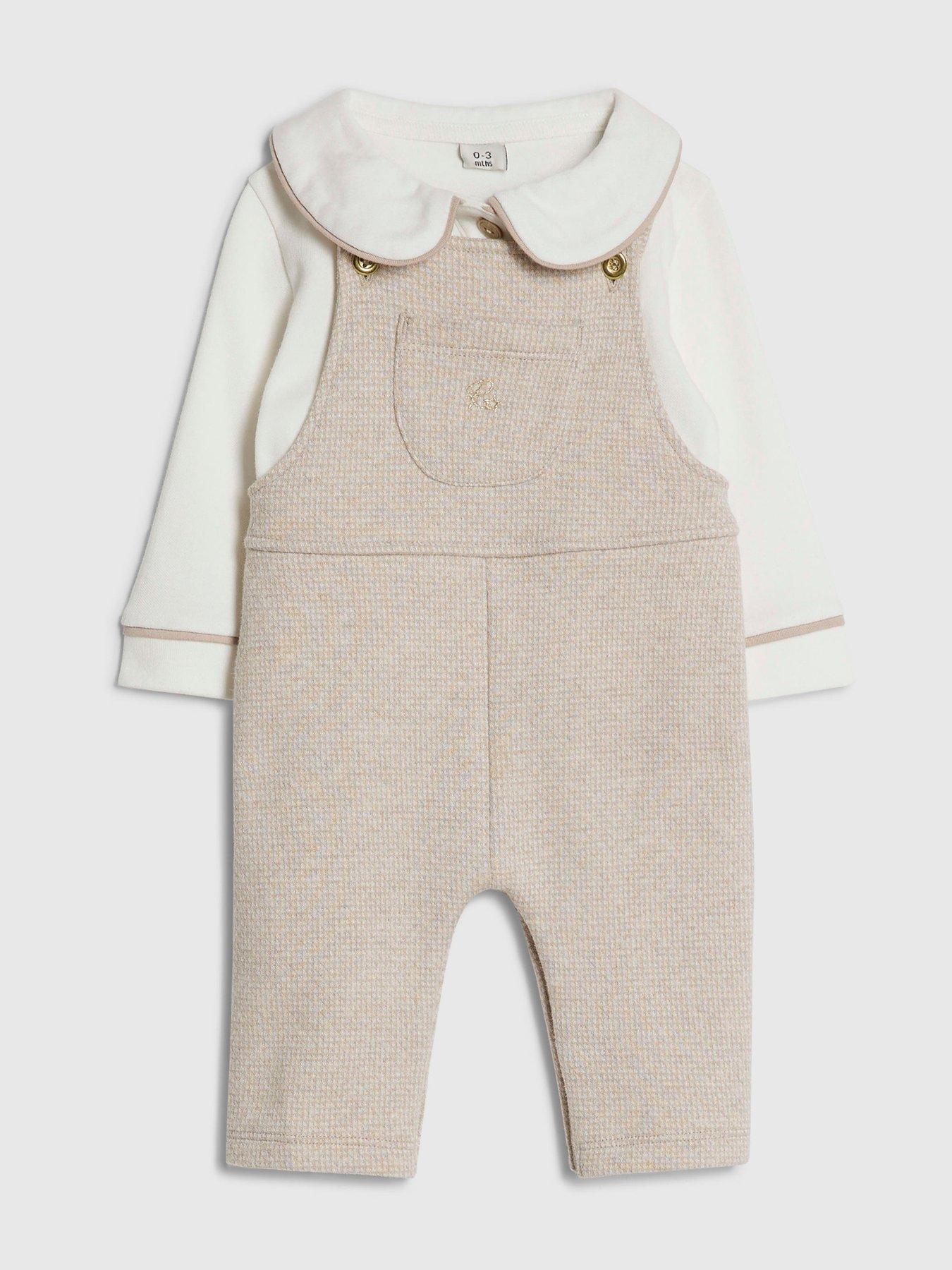 river-island-baby-boys-collar-dungaree-set-beigeoutfit