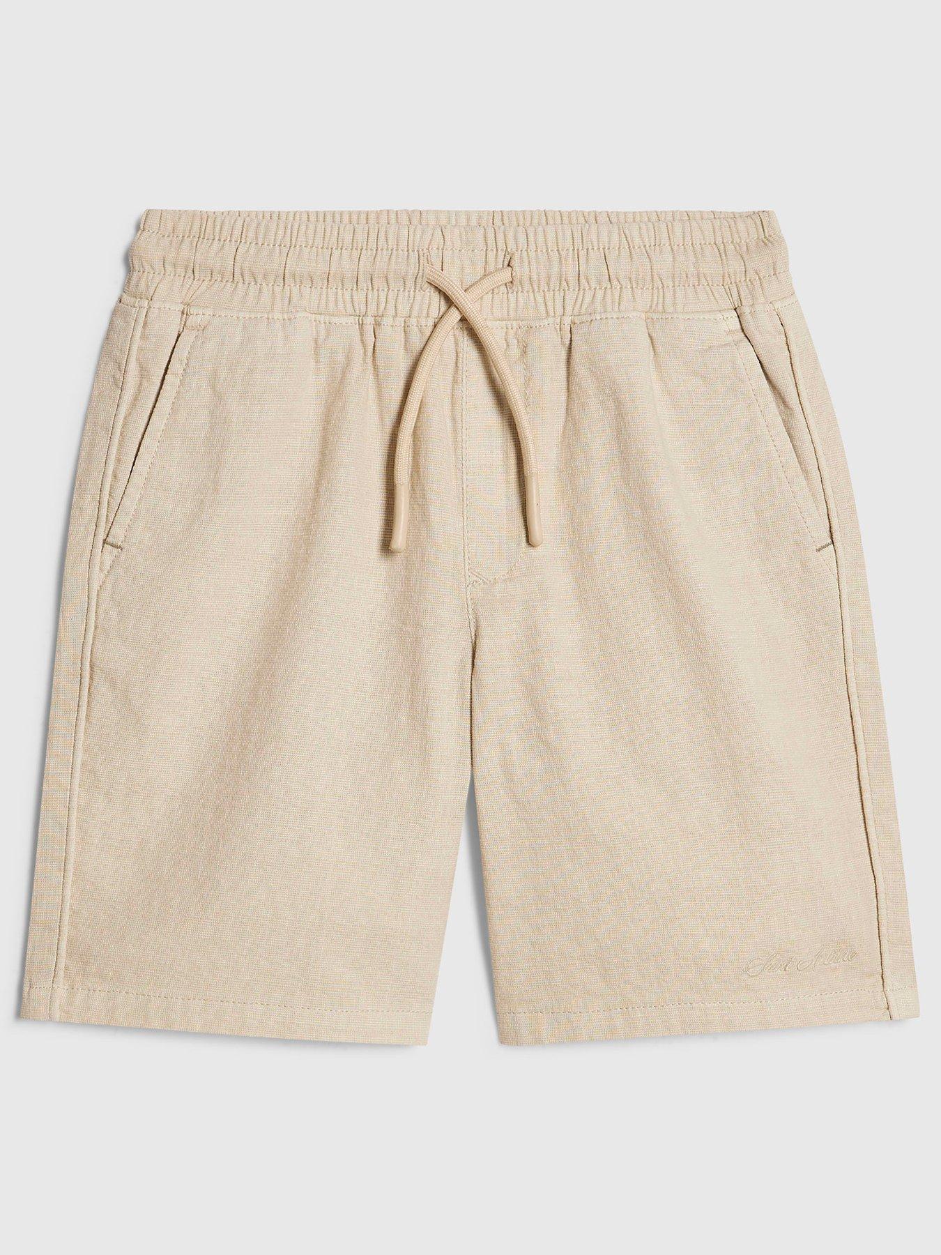 River Island Older Boys Pull On Drawstring Shorts - Beige