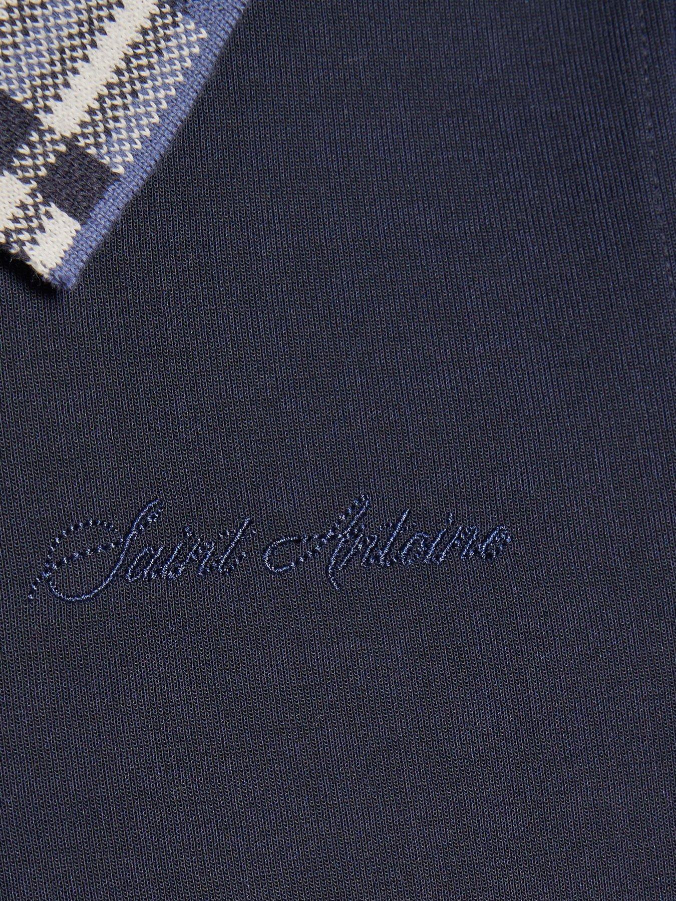 river-island-older-boys-check-collar-polo-shirt-navyoutfit