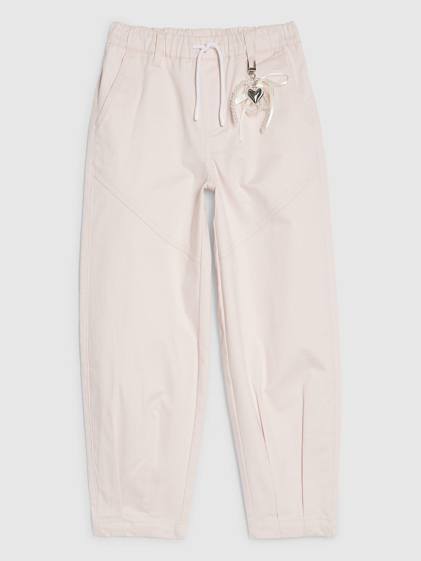 river-island-older-girls-twill-keyring-cargo-trousers-pink