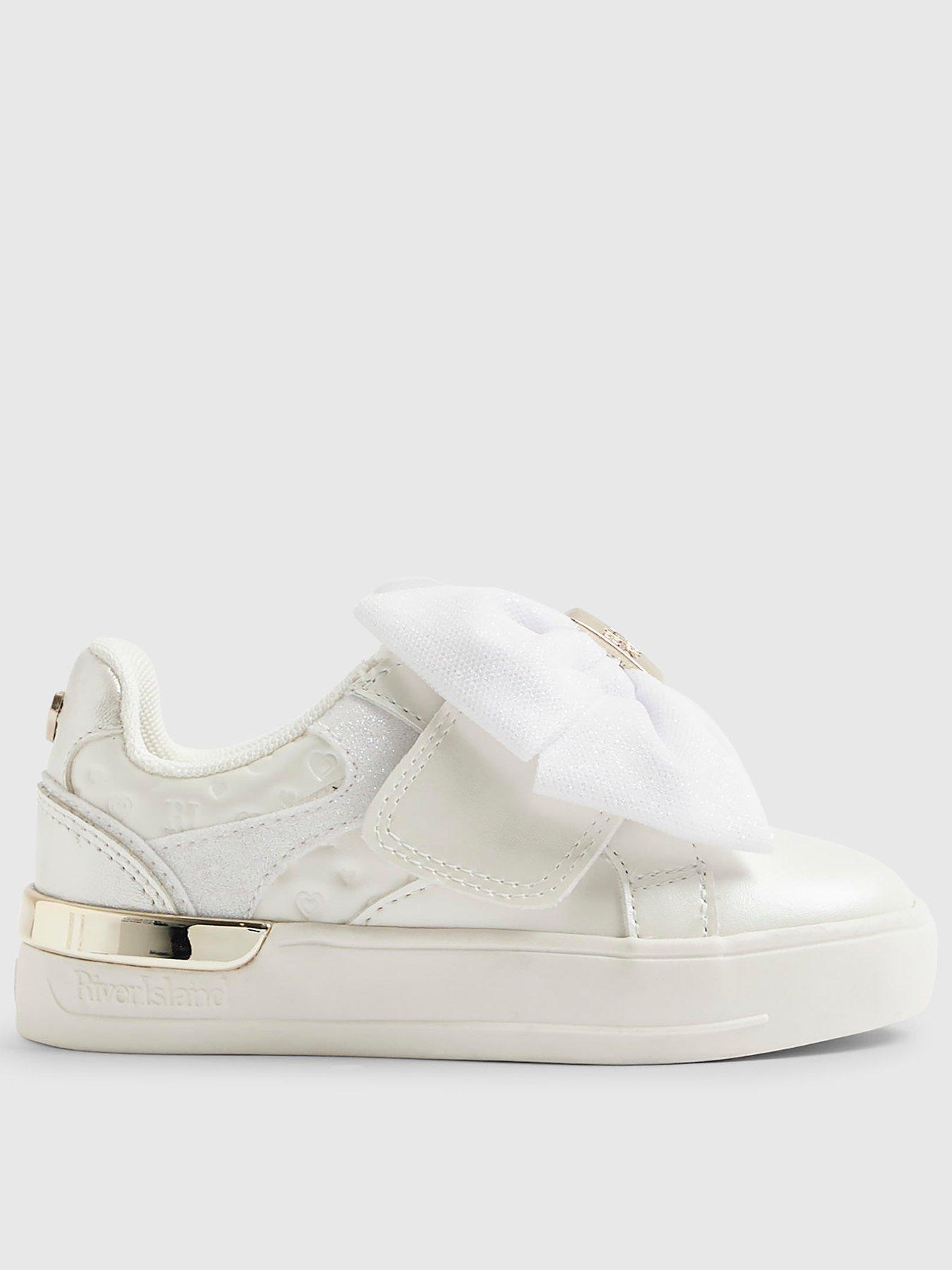 river-island-mini-girls-monogram-velcro-bow-trainers-whitefront