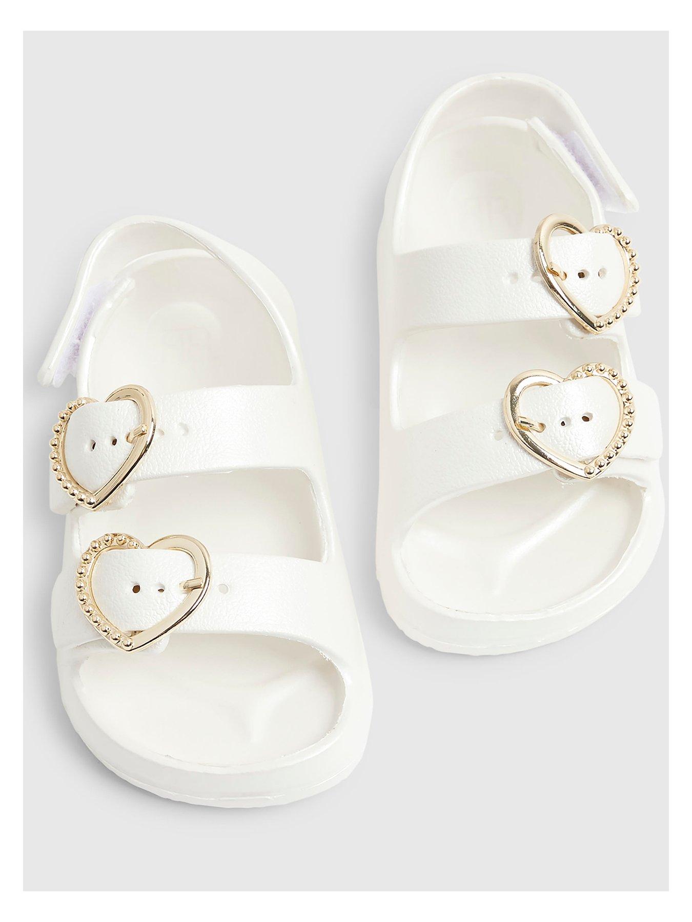 river-island-mini-girls-double-strap-moulded-sandals-whiteoutfit