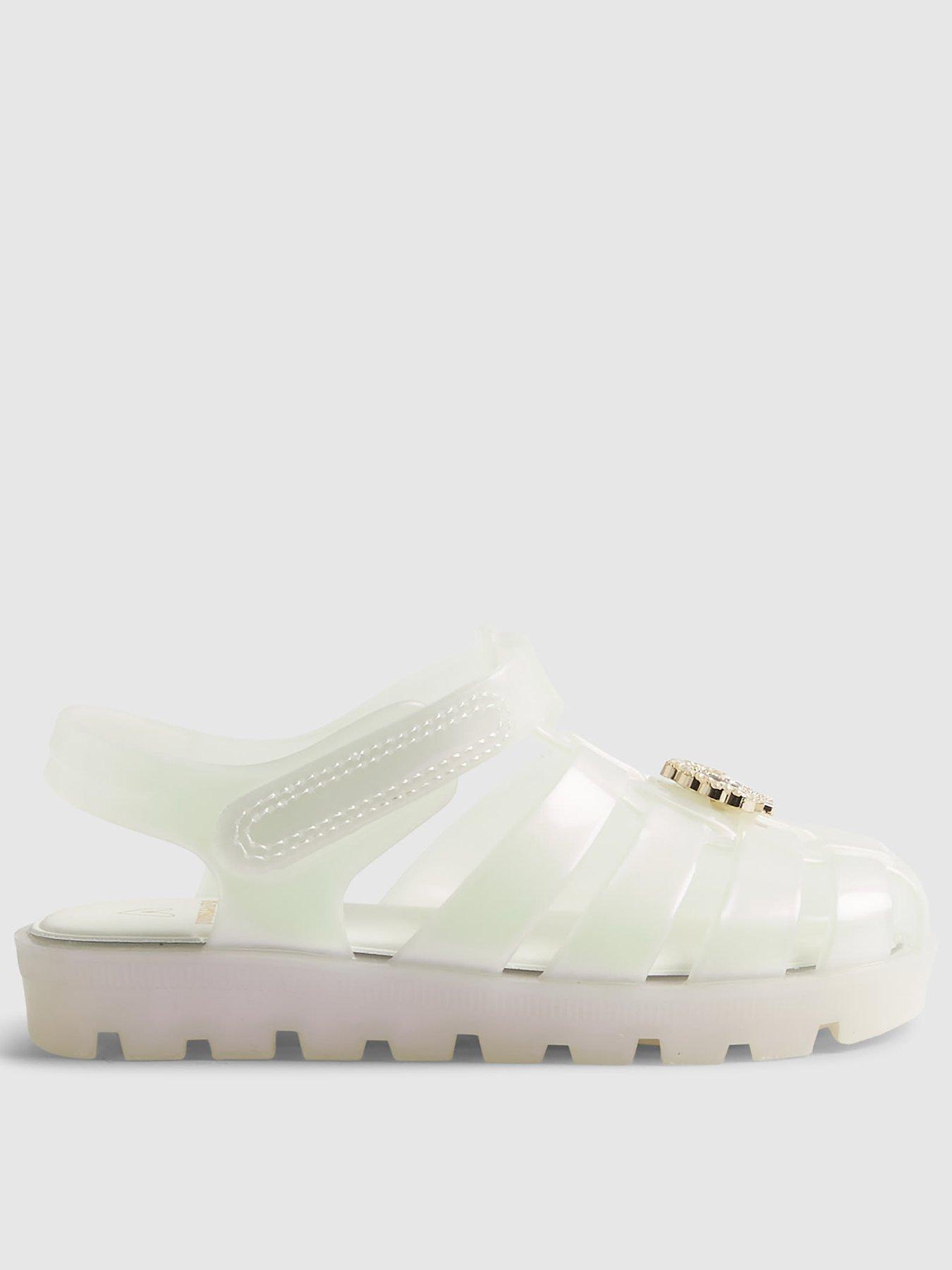 river-island-mini-girls-pearl-shell-jelly-sandals-cream