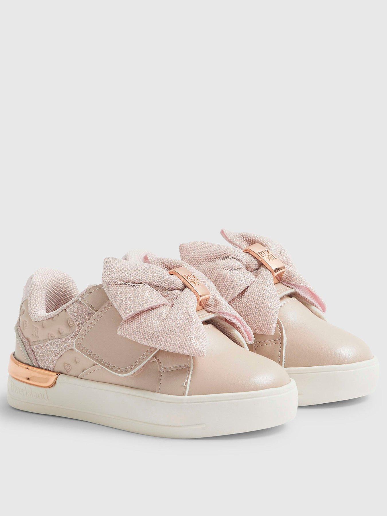 river-island-mini-girls-monogram-velcro-bow-trainers-pinkstillFront