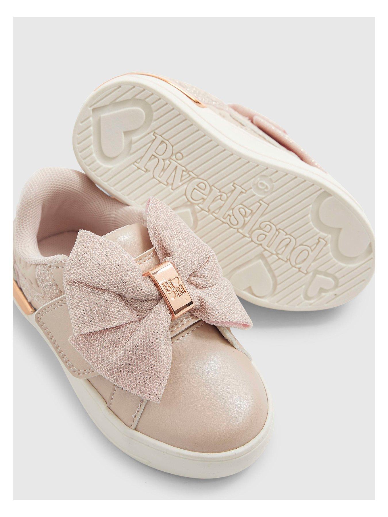 river-island-mini-girls-monogram-velcro-bow-trainers-pinkdetail