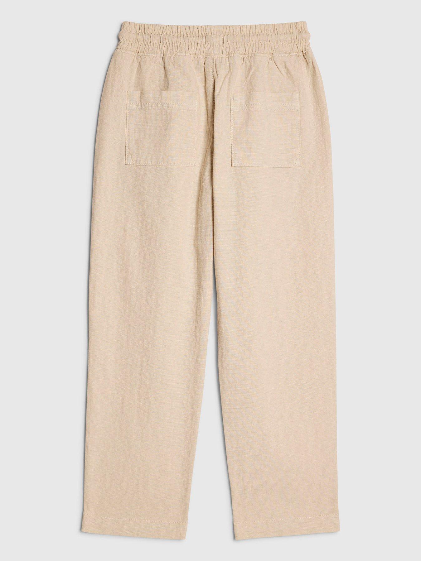 Image 3 of 6 of River Island Older Boys Elasticated Pull On Trousers - Beige