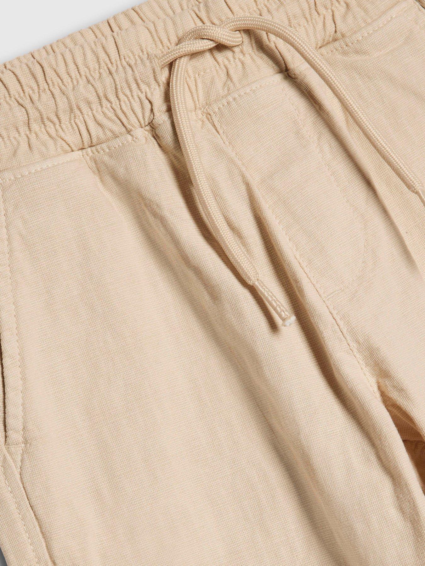 Image 5 of 6 of River Island Older Boys Elasticated Pull On Trousers - Beige