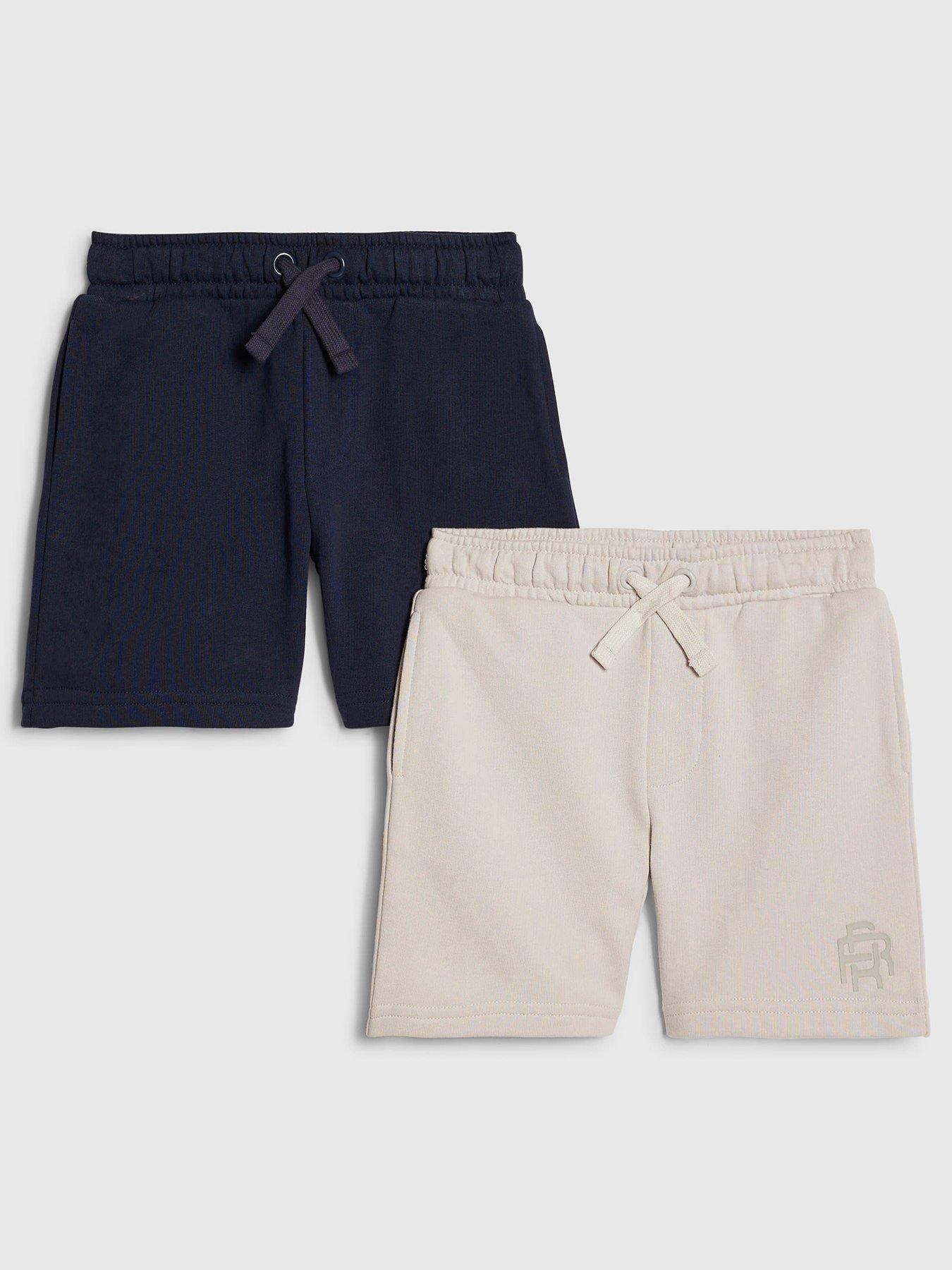river-island-mini-boys-2-pack-essentials-shorts-navy