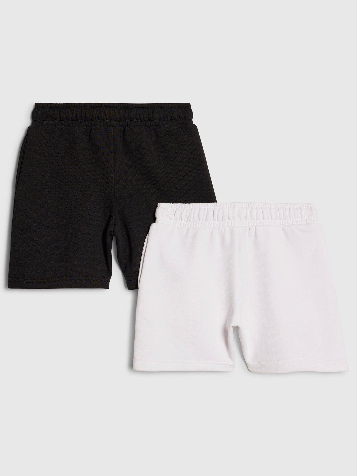 Image 2 of 4 of River Island Mini Boys 2 Pack Shorts Set - Black/White