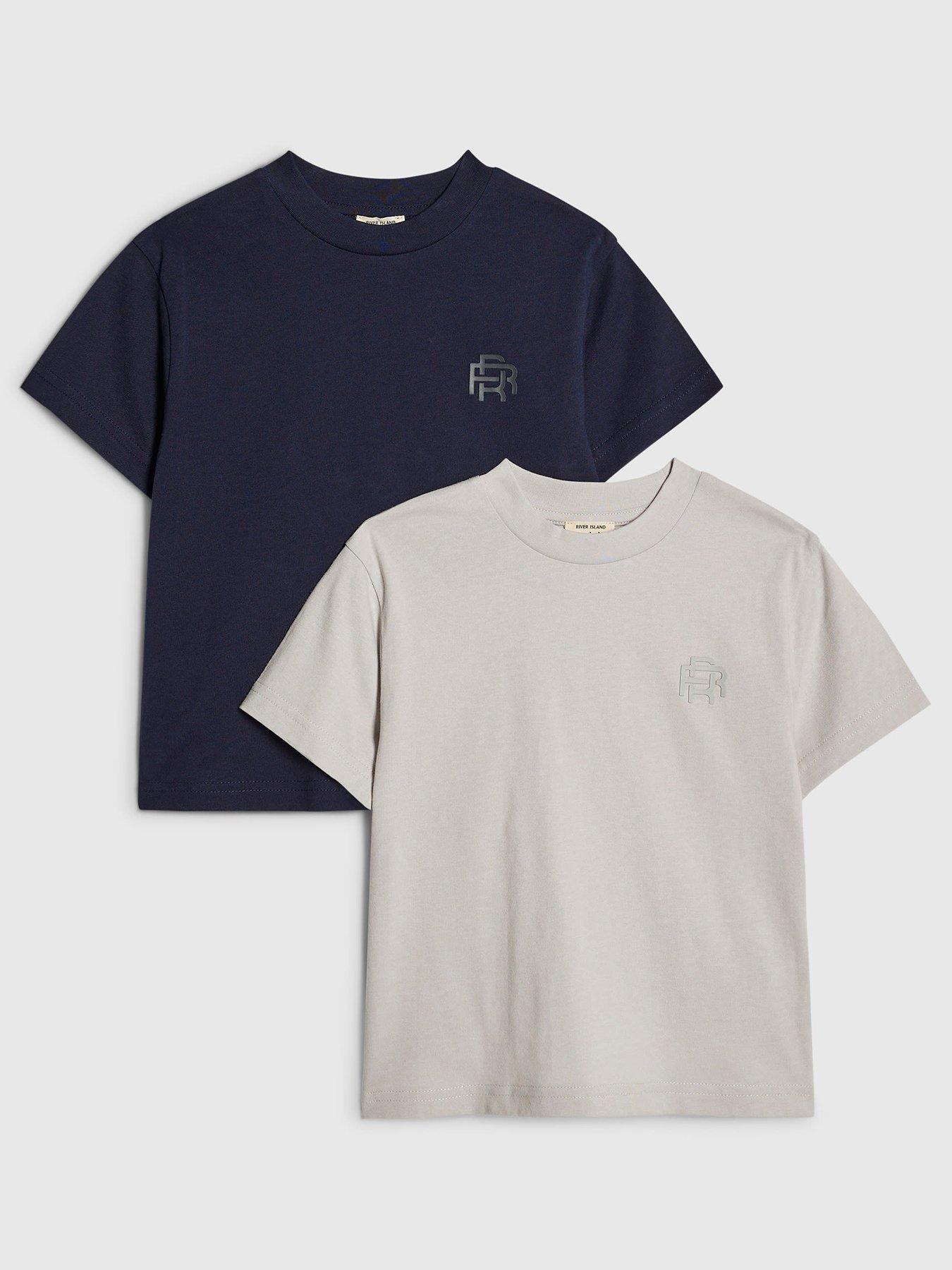 River Island Mini Boys Pack Of T-shirts - Navy