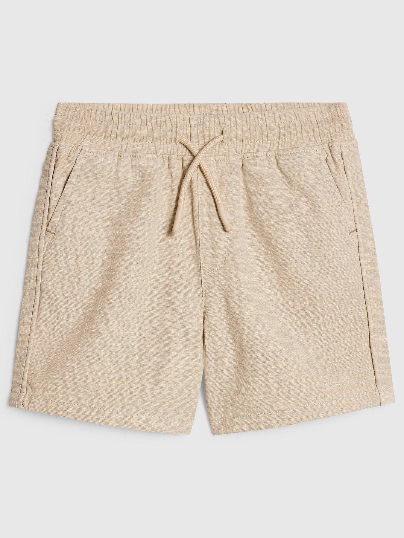 River Island Mini Boys Pull On Drawstring Shorts - Beige