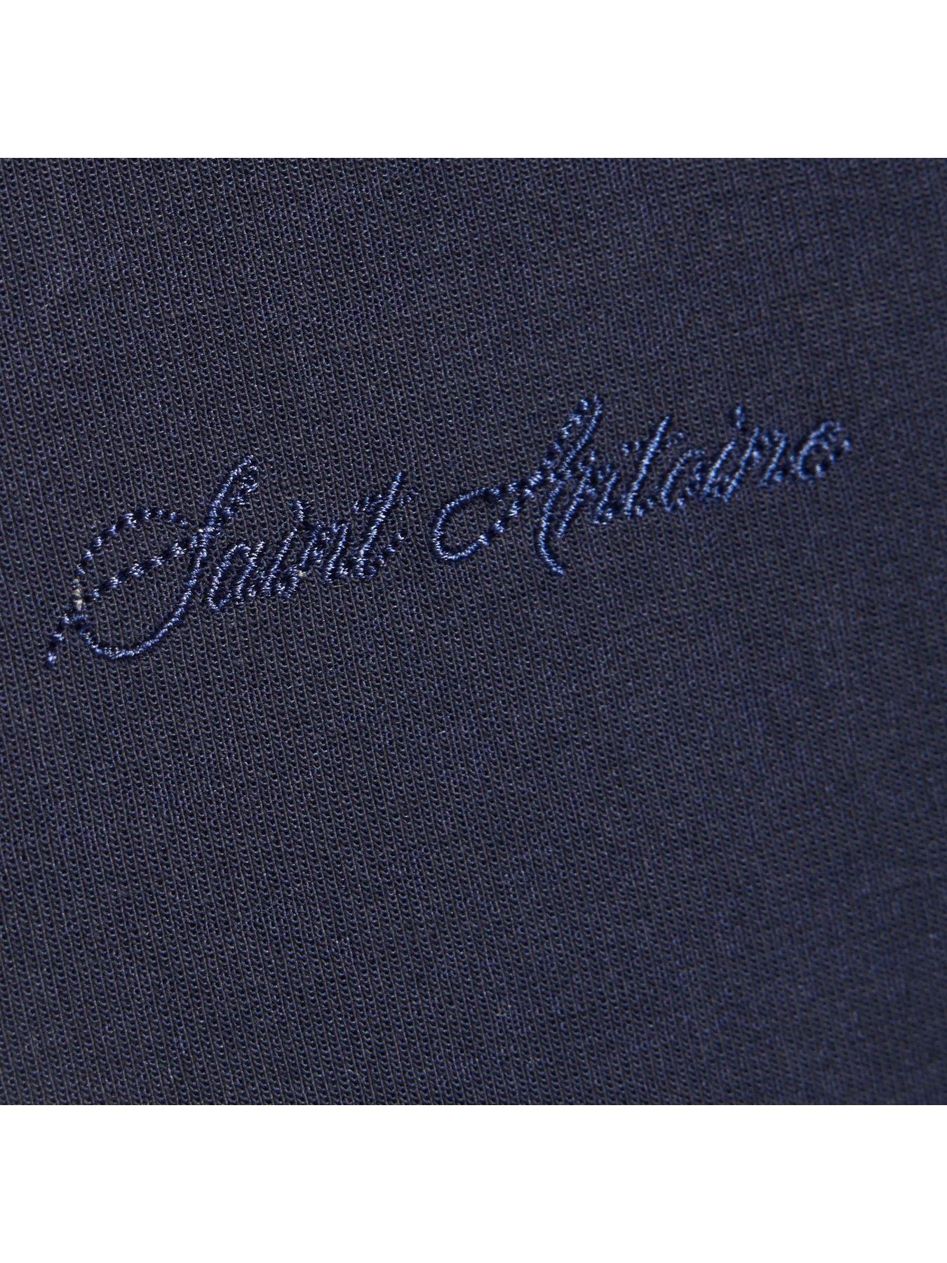 Image 3 of 4 of River Island Mini Boys Check Collar Polo Shirt - Navy