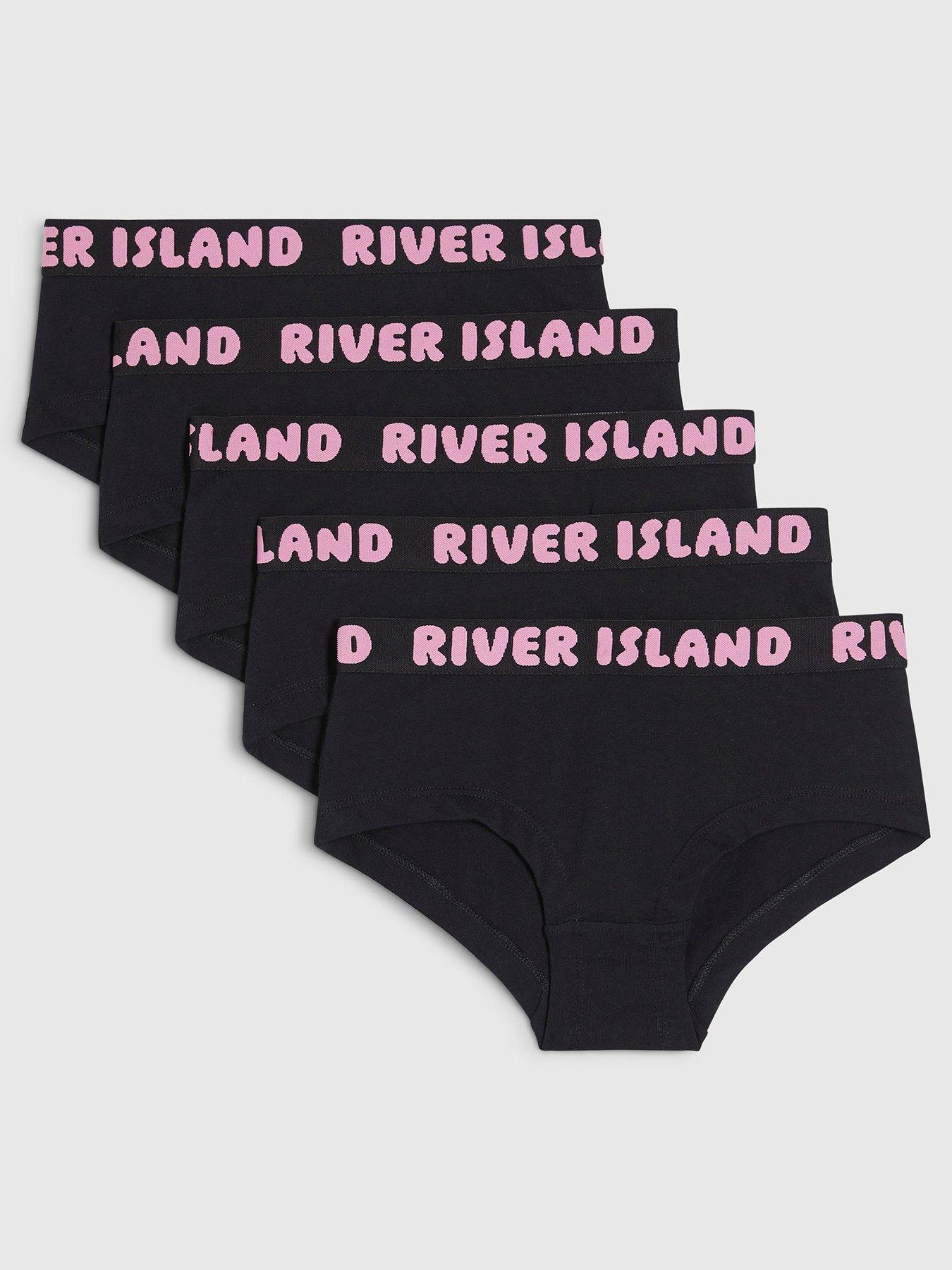 River Island Girls Hipster Pack Of 5 Briefs - Black