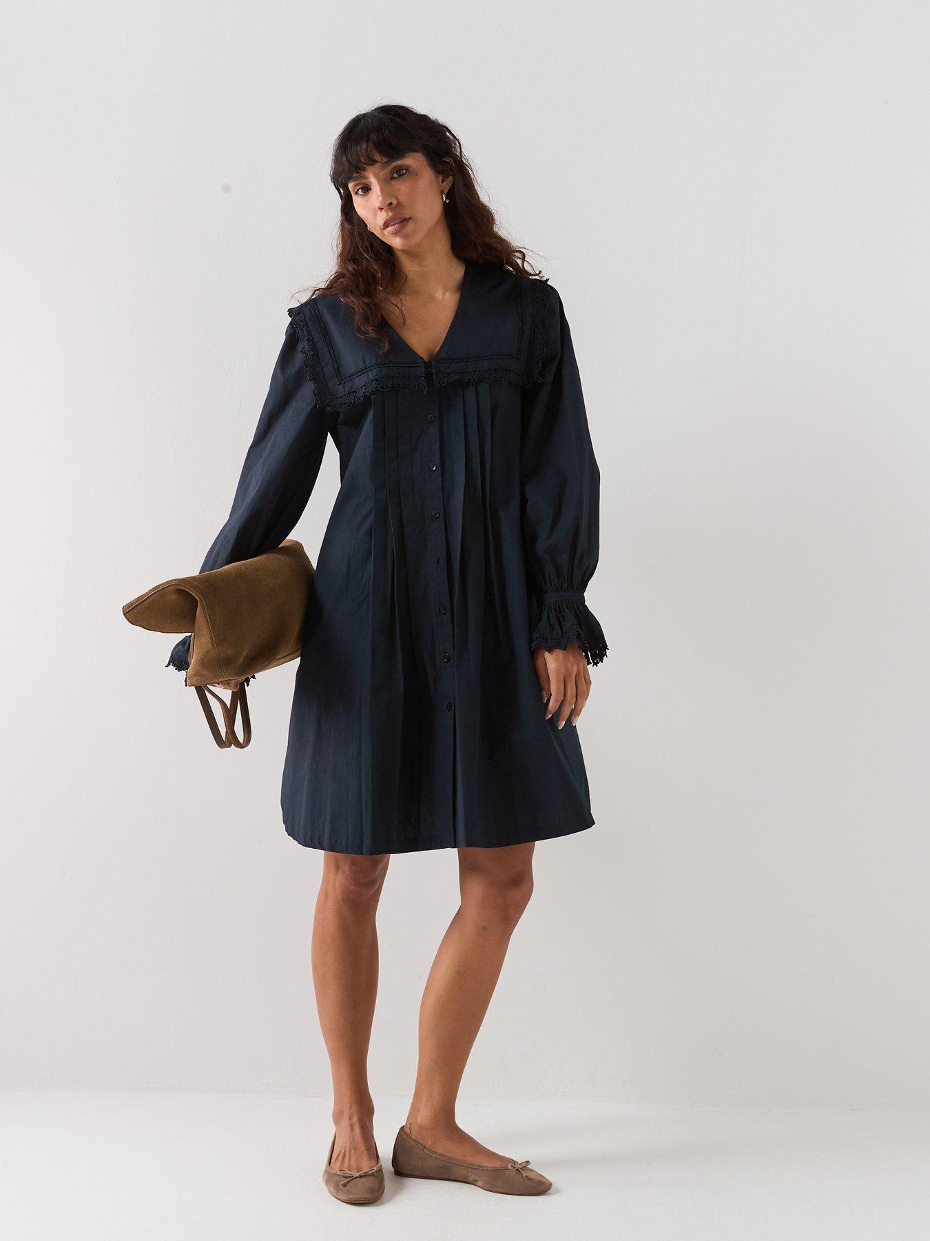 Image 3 of 6 of Barbour Tisbury Mini Dress - Navy