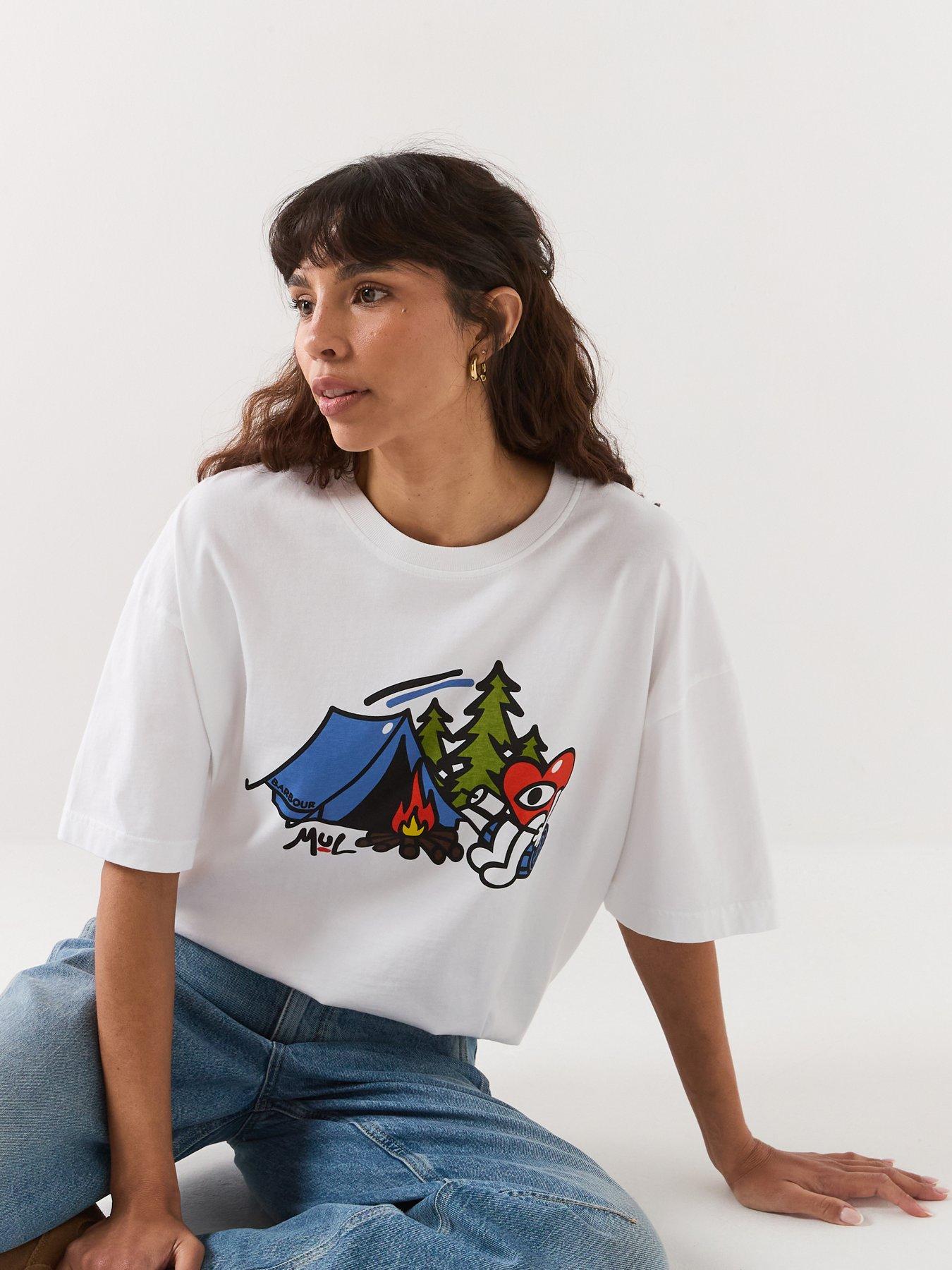 Image 1 of 6 of Barbour X Mul Grainger T-Shirt - White