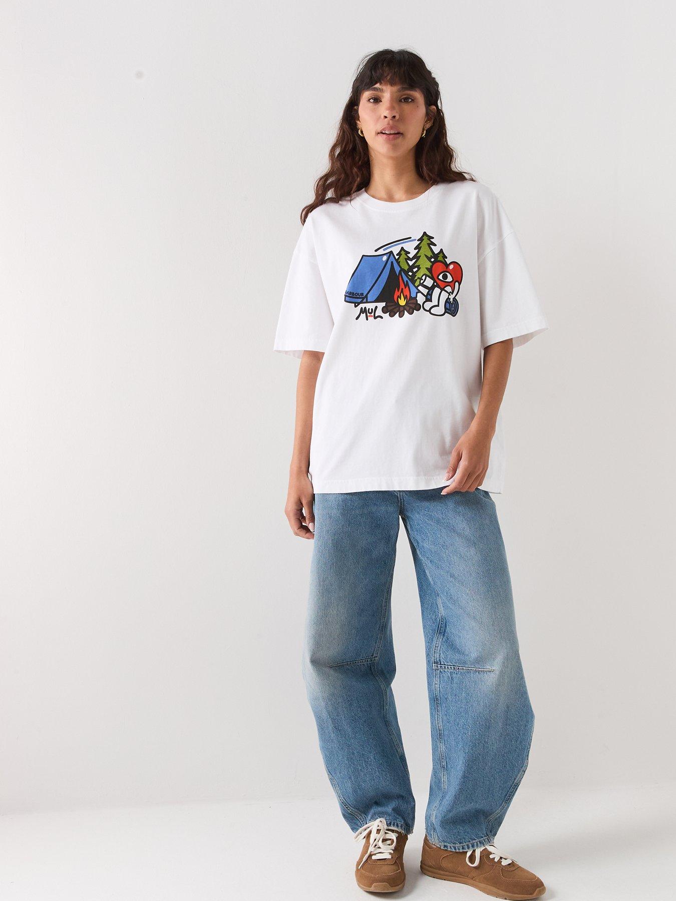 Image 3 of 6 of Barbour X Mul Grainger T-Shirt - White