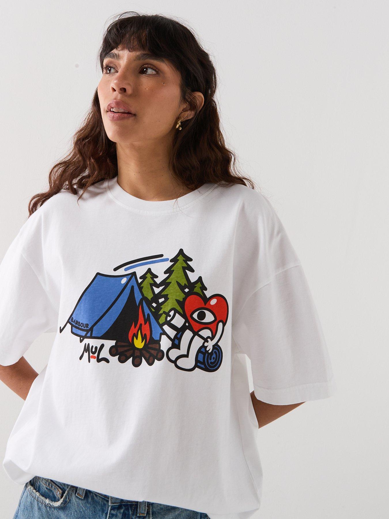 Image 4 of 6 of Barbour X Mul Grainger T-Shirt - White