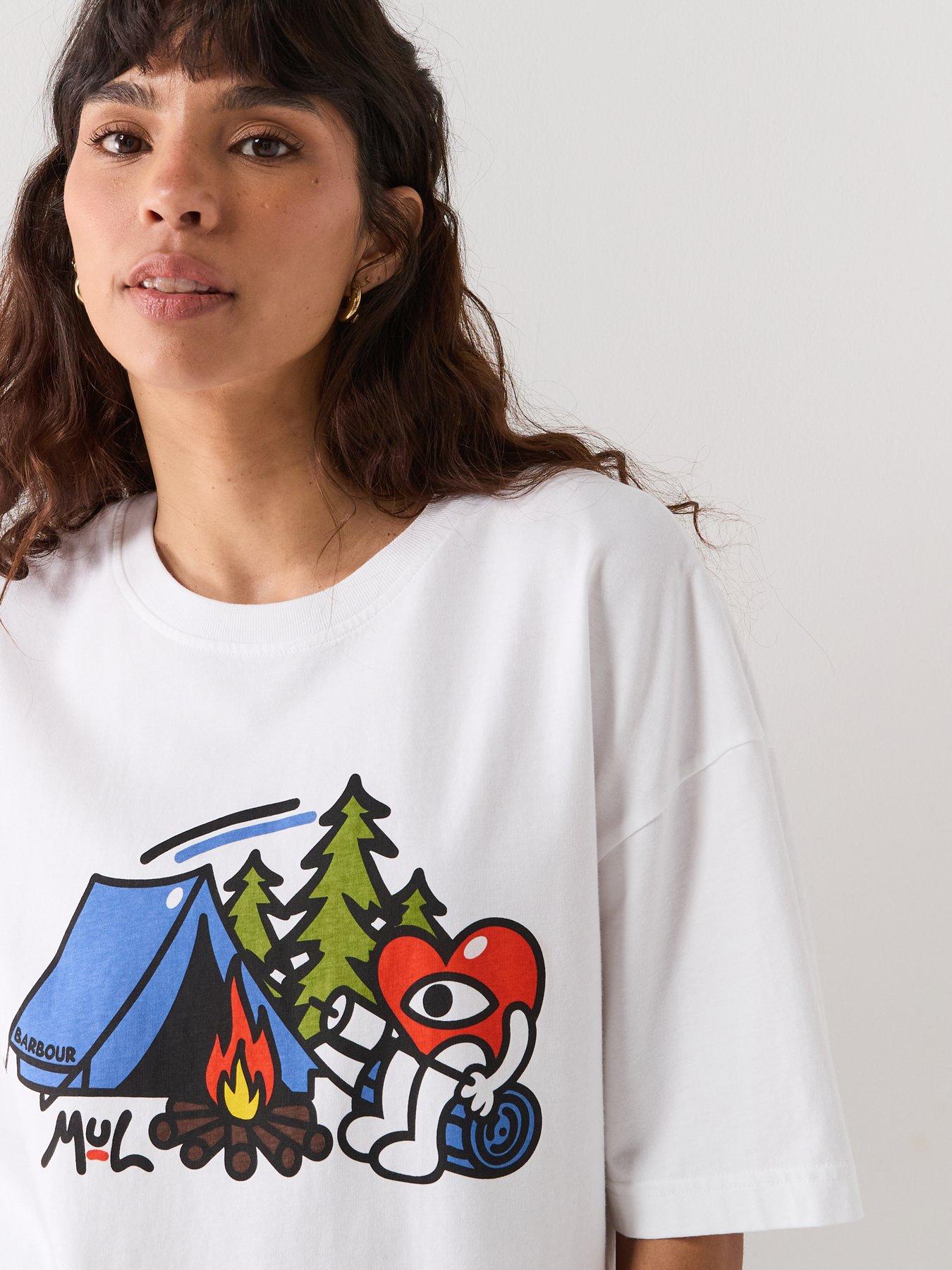 Image 5 of 6 of Barbour X Mul Grainger T-Shirt - White