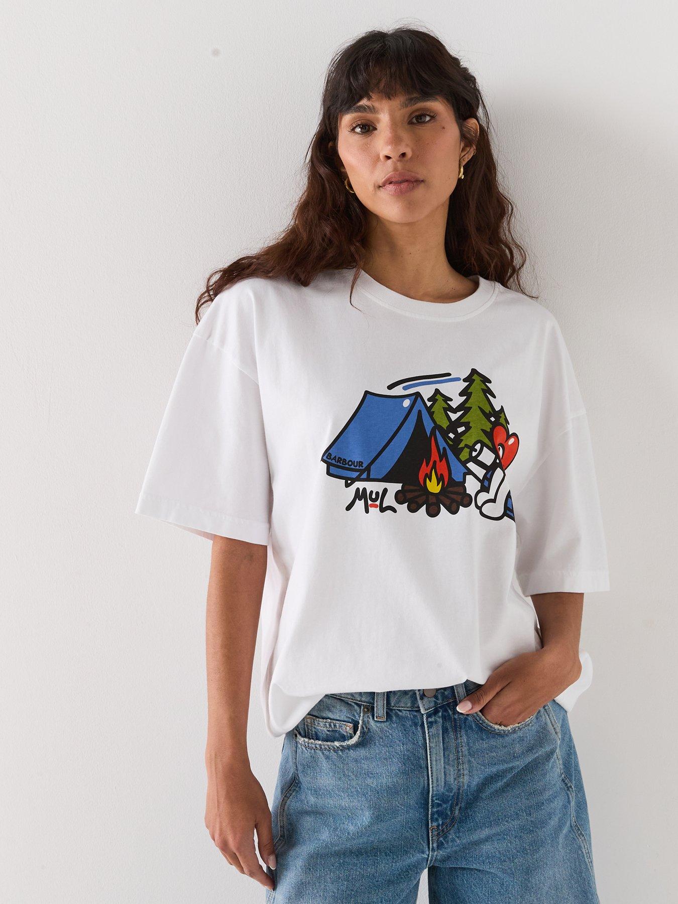 Image 6 of 6 of Barbour X Mul Grainger T-Shirt - White