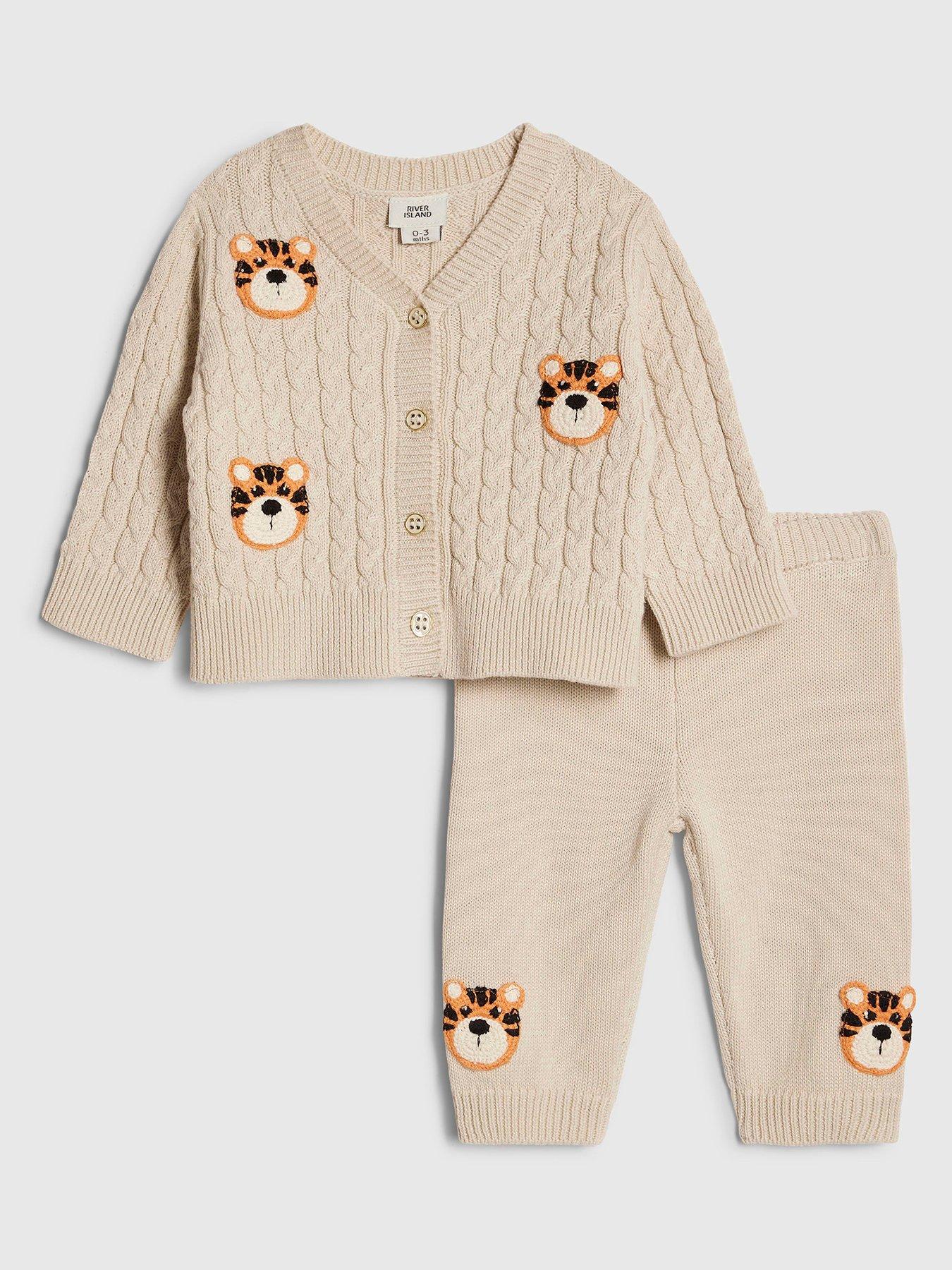 river-island-baby-boys-tiger-cardigan-set-beige
