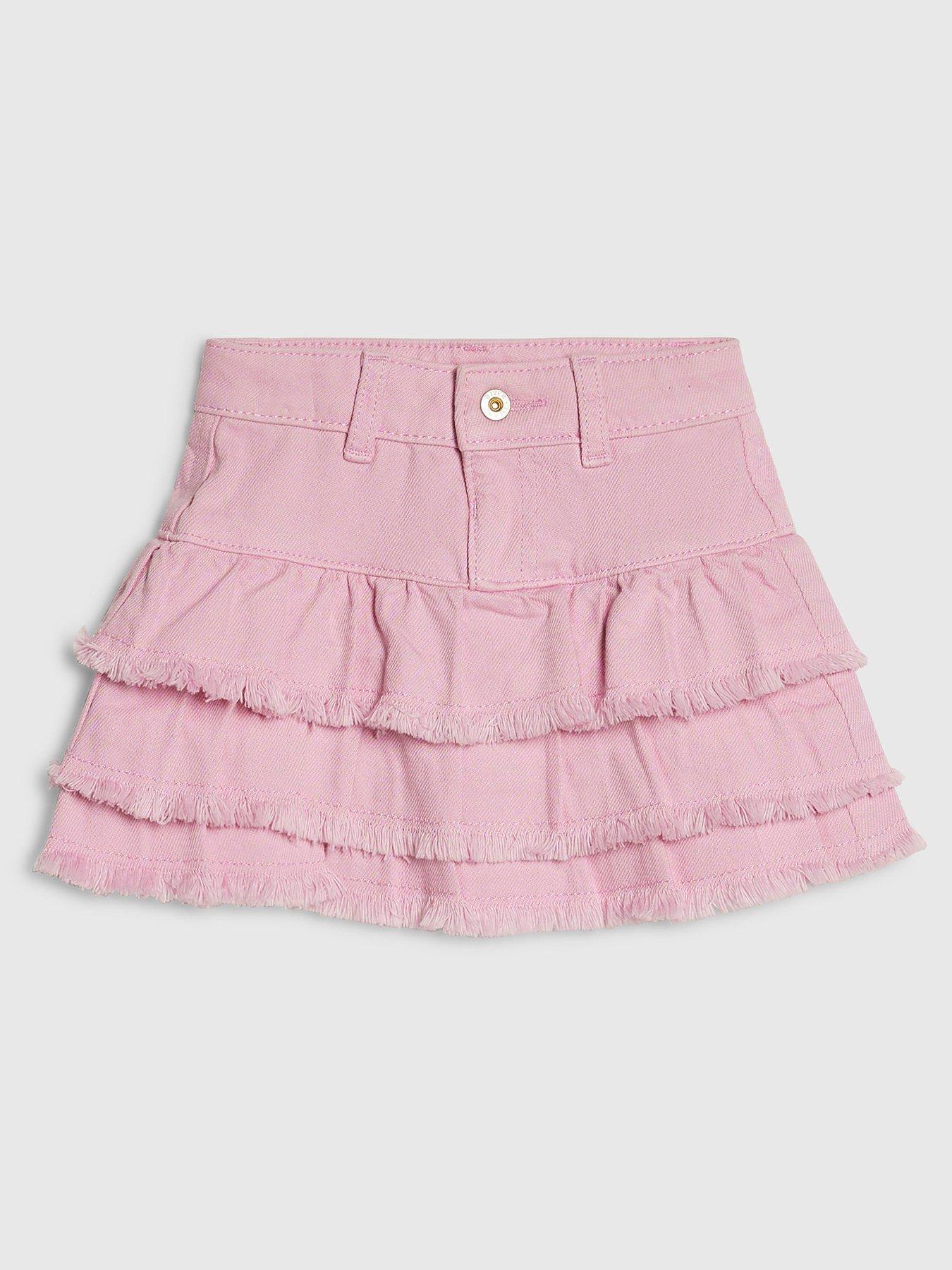 river-island-mini-girls-denim-frill-tiered-skirt-pink