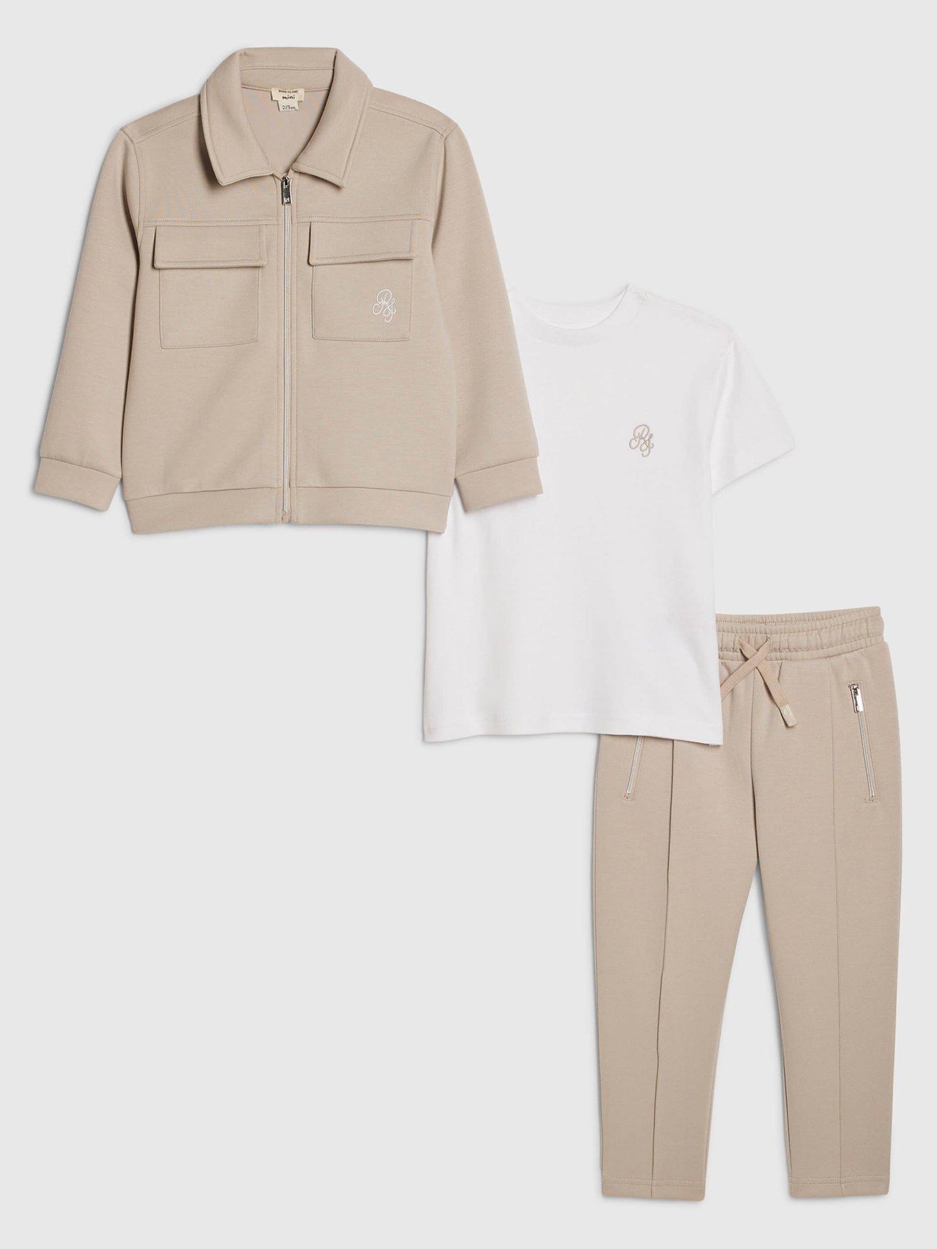 river-island-mini-boys-3-piece-jacket-set-beigefront