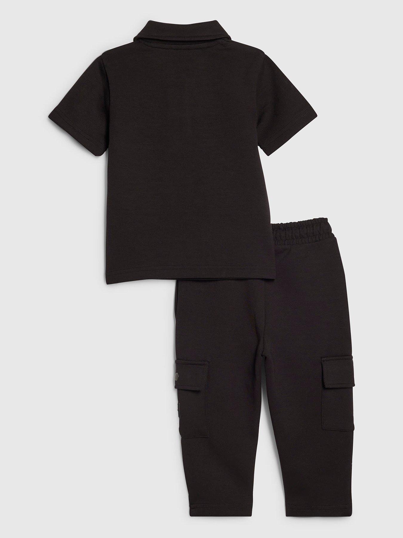 river-island-mini-mini-boys-slim-fit-polo-jogger-set-blackback