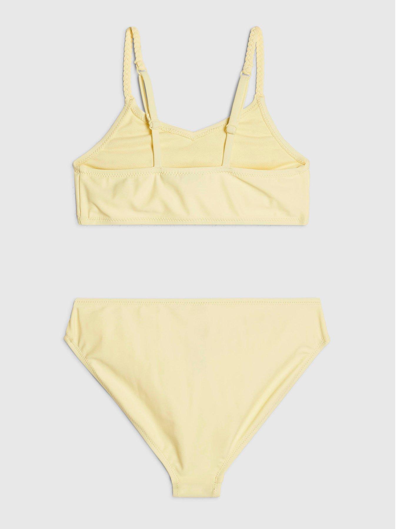 Image 2 of 4 of River Island Older Girls 3D Flower Bikini Set - Yellow