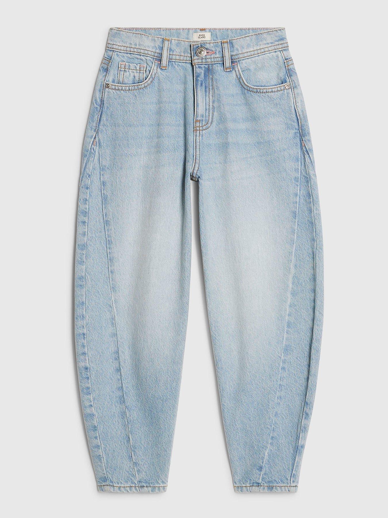 river-island-older-girls-barrel-leg-jeans-blue