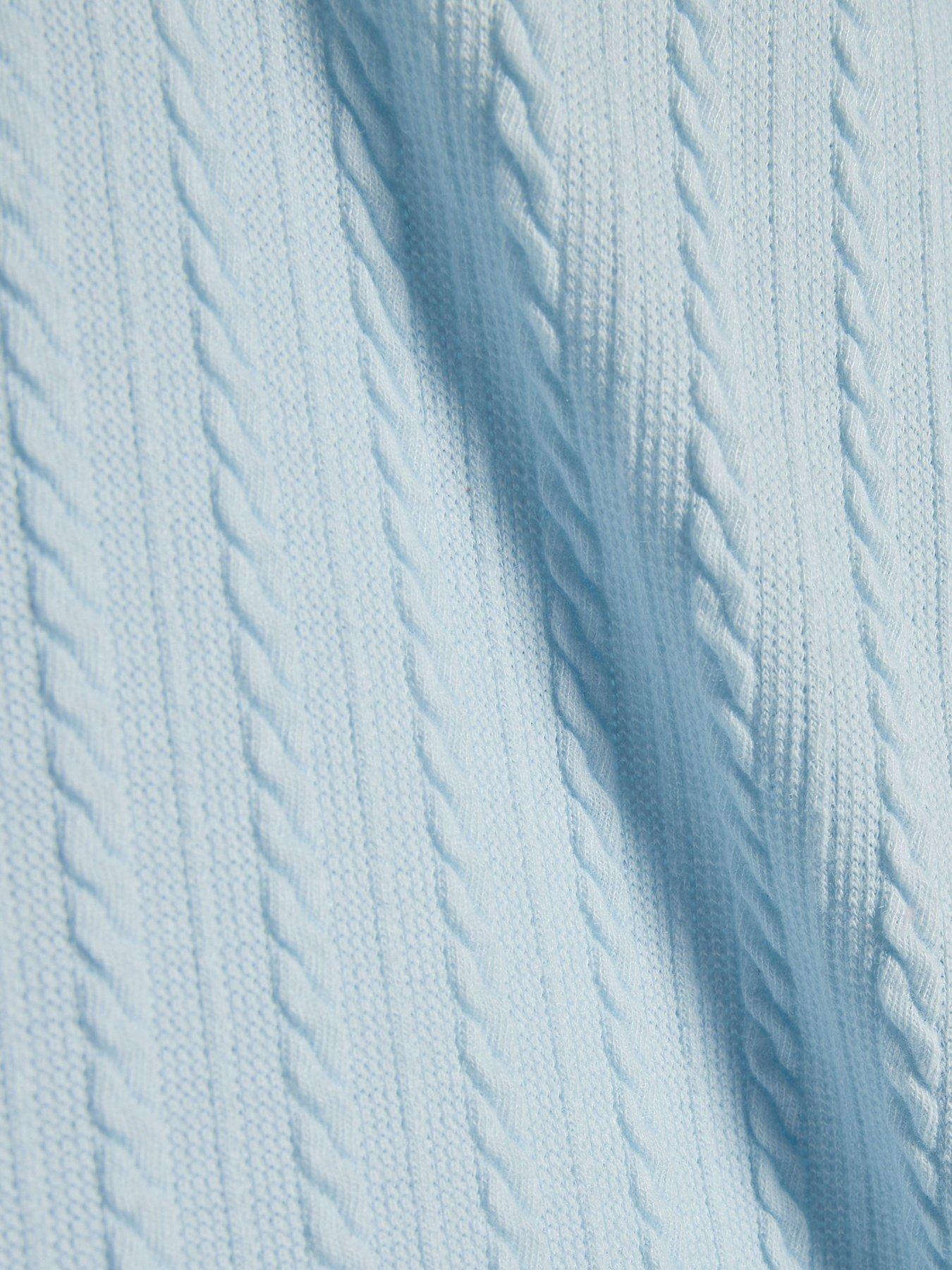 Image 5 of 5 of River Island Mini Mini Girls Ribbed T-shirt Set - Light Blue