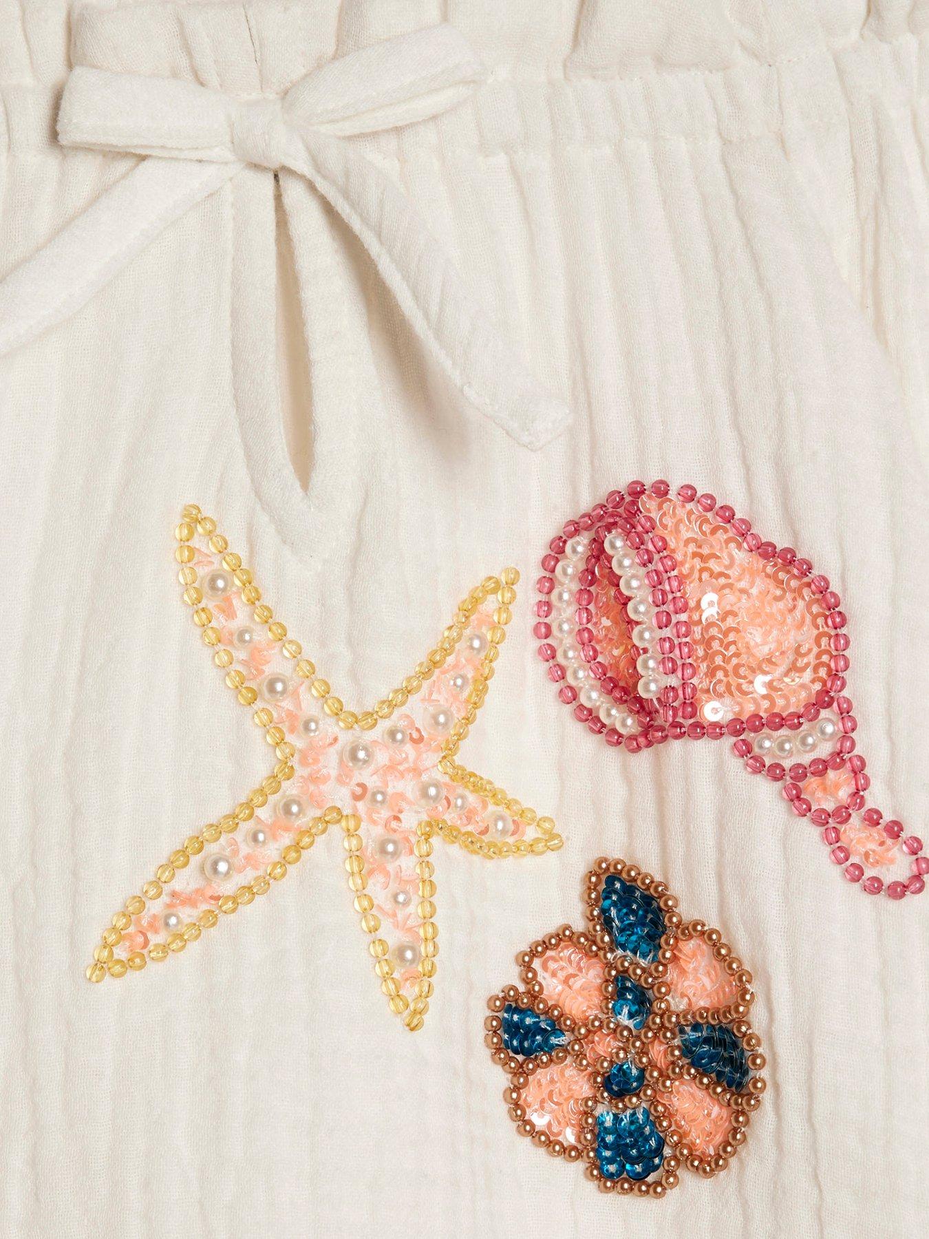 river-island-older-girls-shell-shorts-set-creamdetail