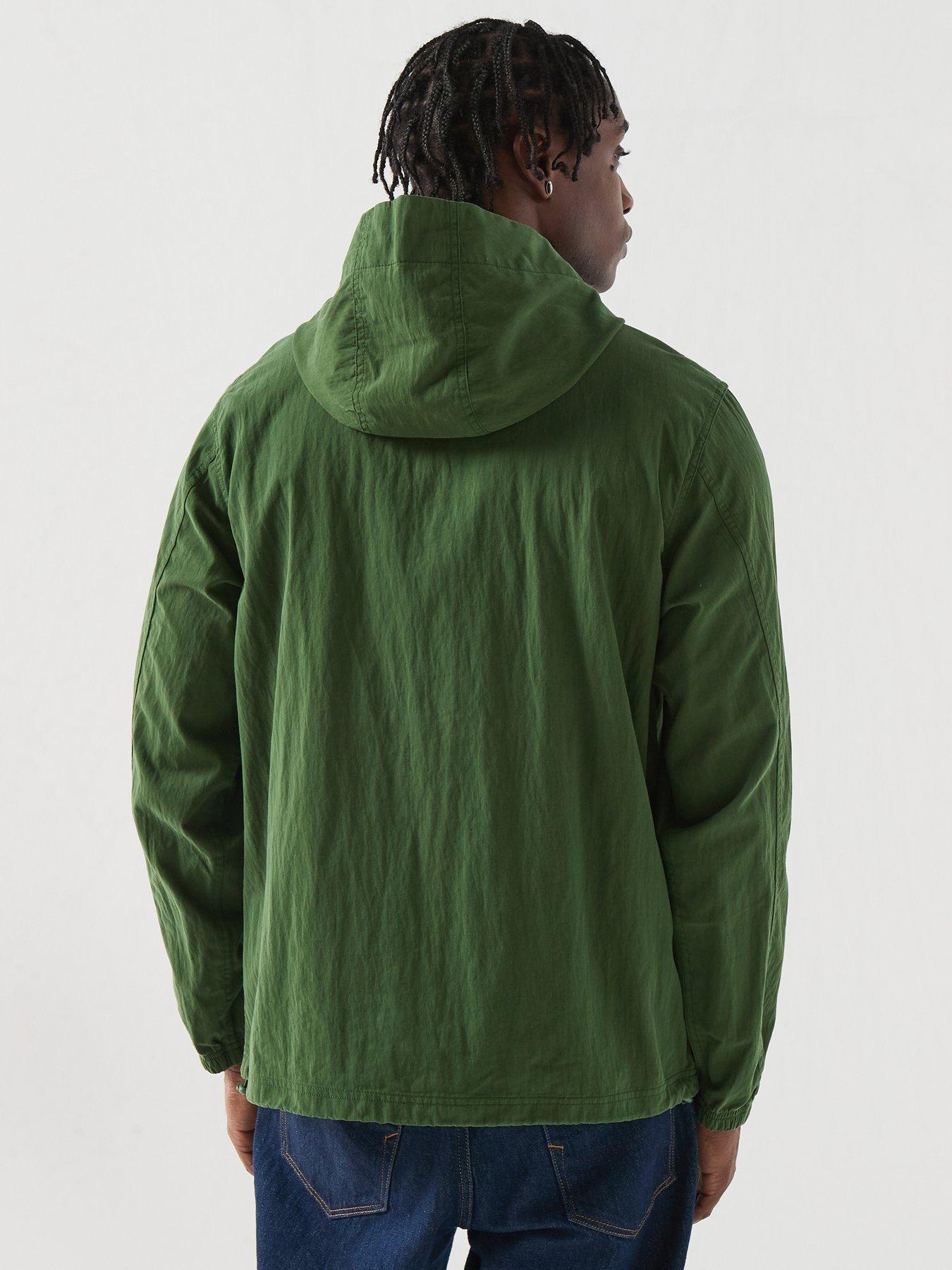 Image 2 of 6 of Pretty Green Pretty Green Feltham Festival Hooded Lightweight Jacket - Khaki