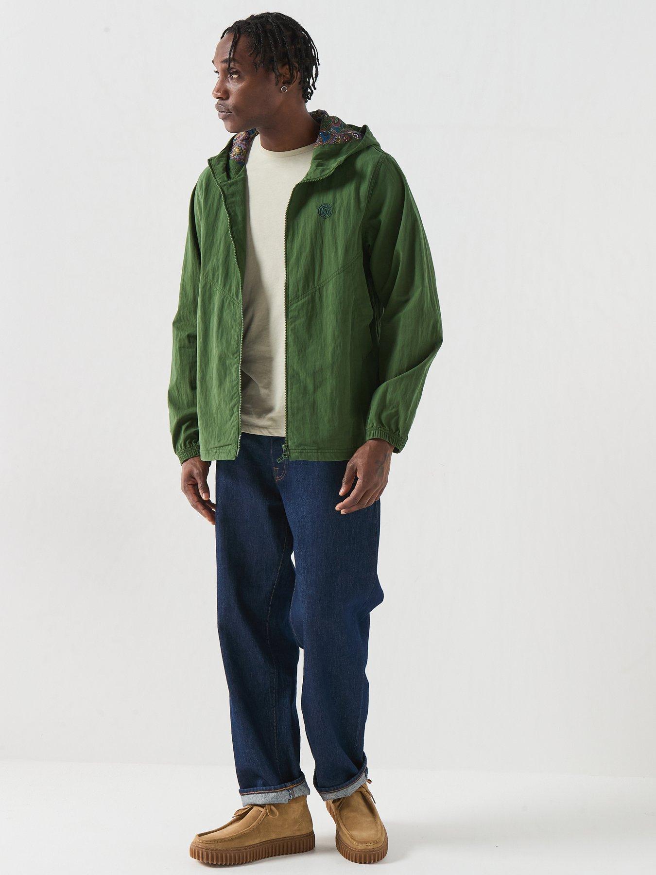 Image 3 of 6 of Pretty Green Pretty Green Feltham Festival Hooded Lightweight Jacket - Khaki
