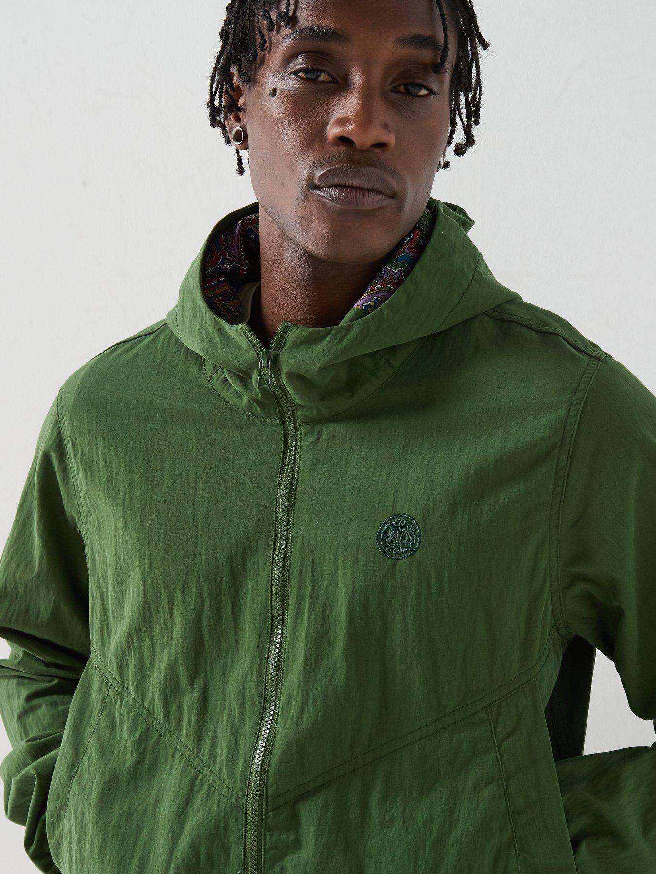 Image 6 of 6 of Pretty Green Pretty Green Feltham Festival Hooded Lightweight Jacket - Khaki