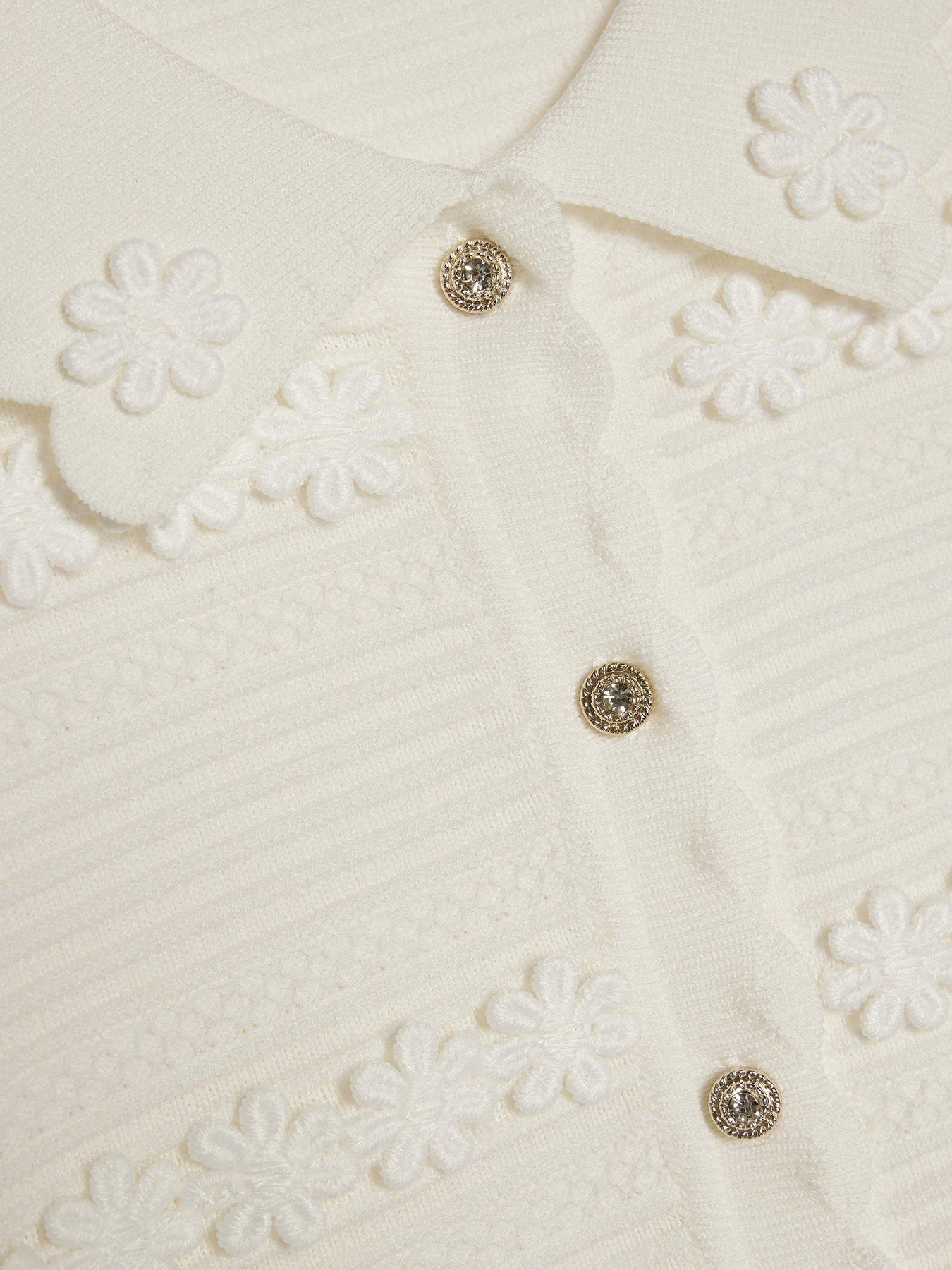 Image 5 of 5 of River Island Older Girls Floral Skirt Set - White