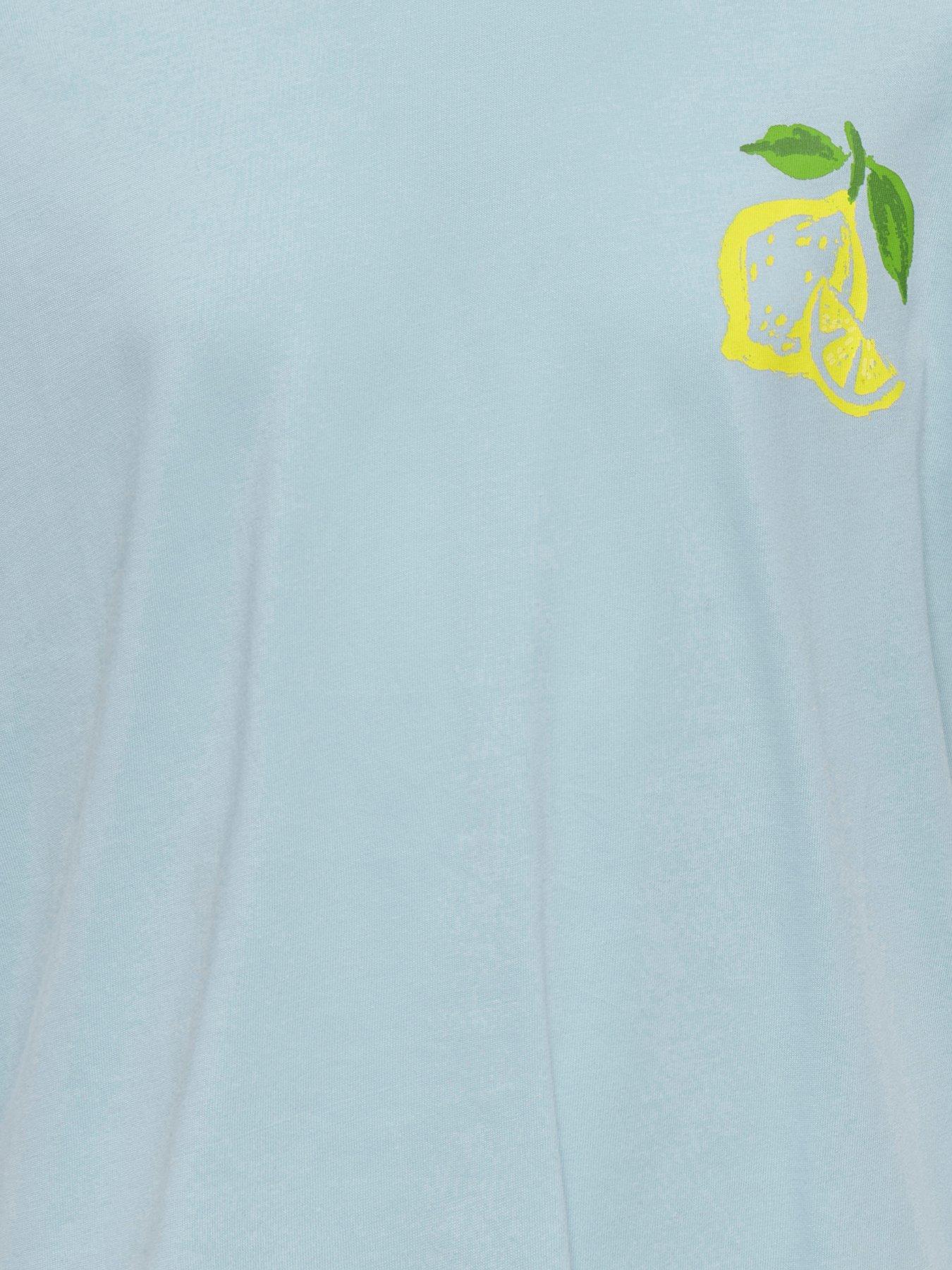 Image 4 of 4 of Only Kids Girls Amalfi Coast Short Sleeve T-shirt - Light Blue